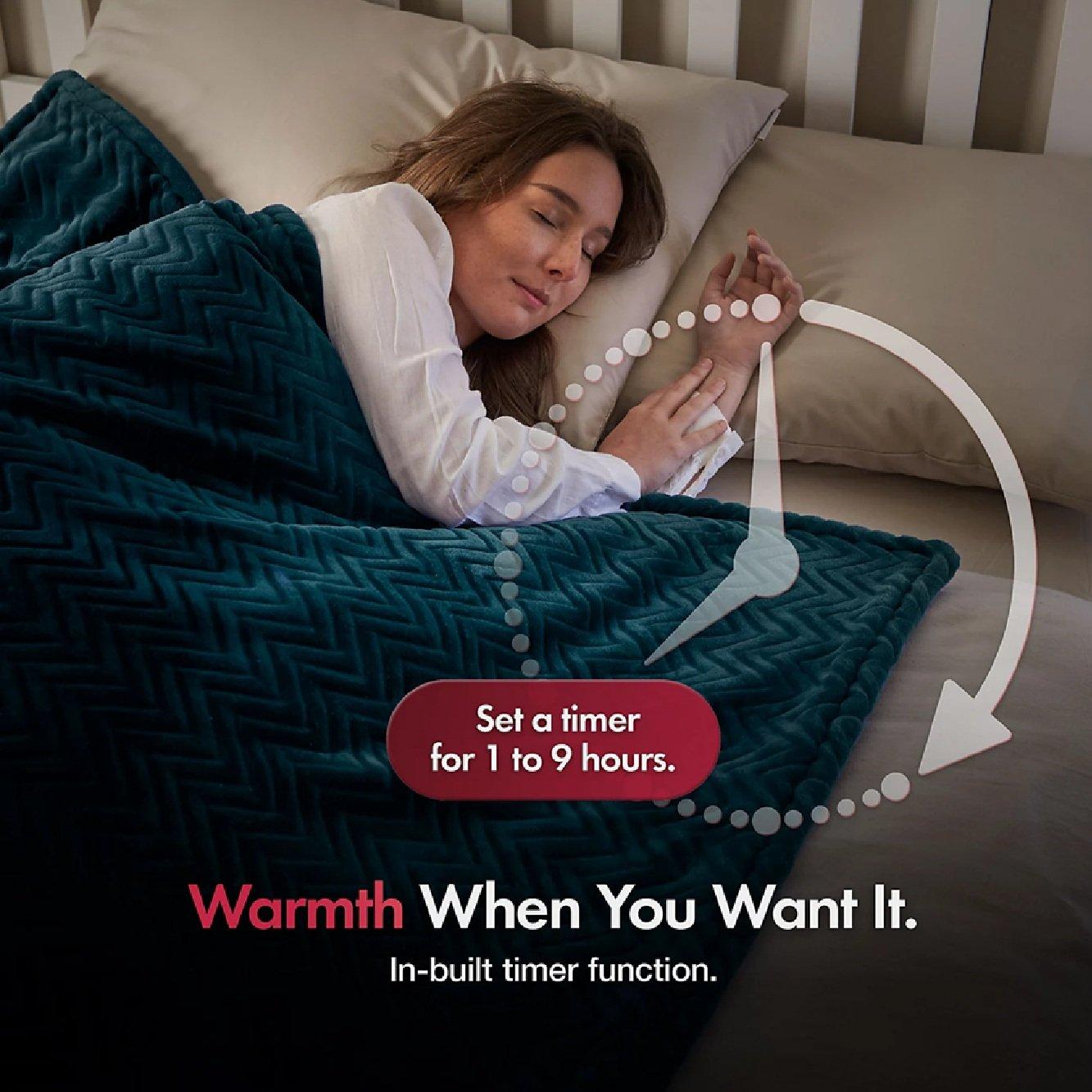 White - VonHaus - King Size Multi Zone Electric Blanket - 5