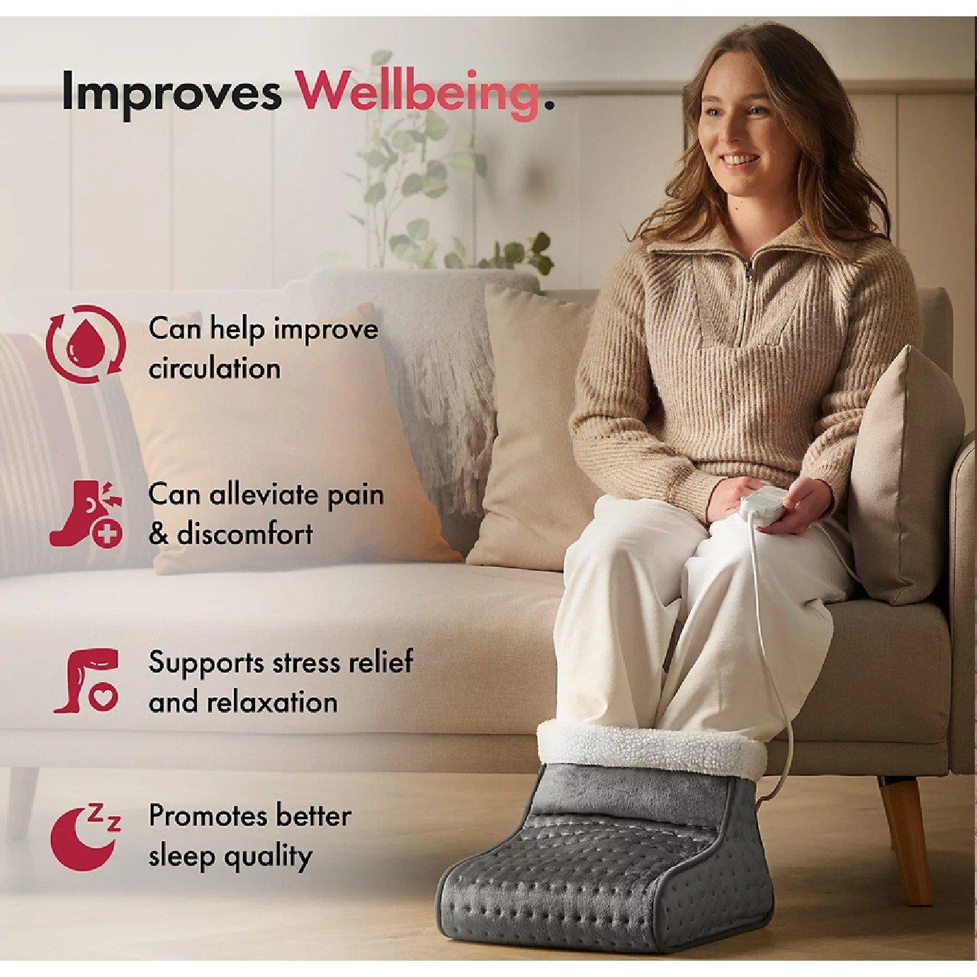 Grey - VonHaus - Grey Electric Foot Warmer - 3