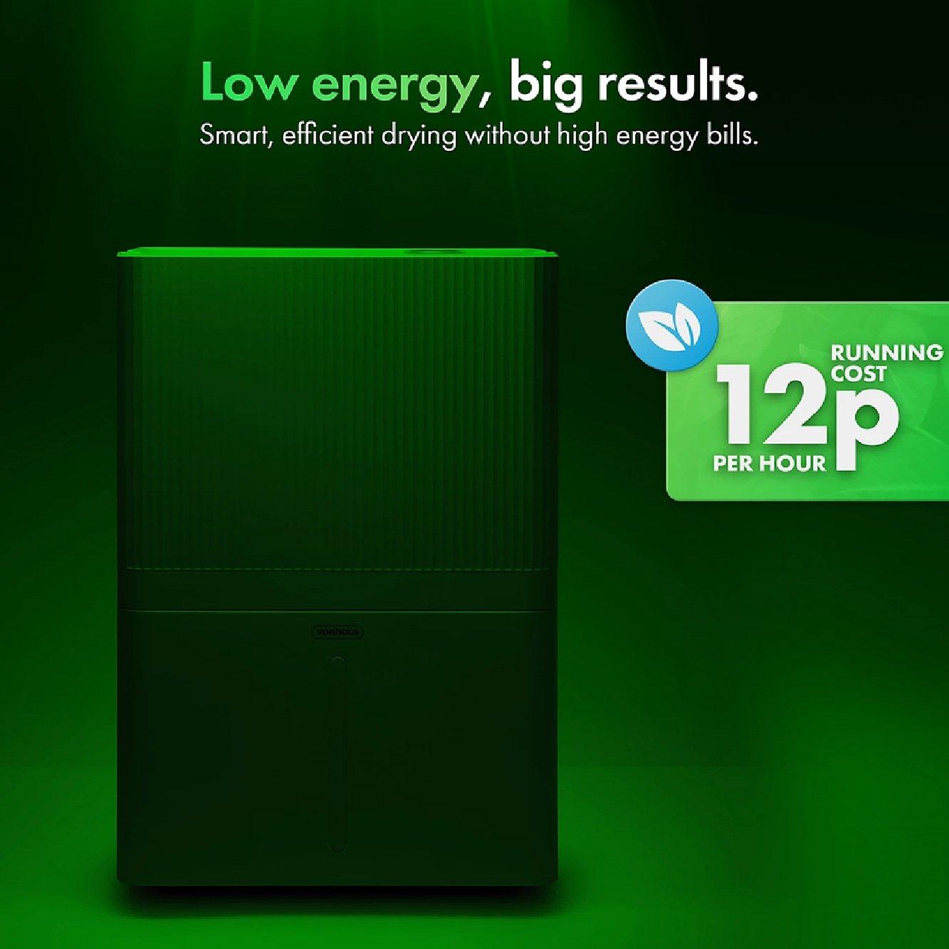 White - VonHaus - 30L Smart Dehumidifier with Laundry Mode - 9