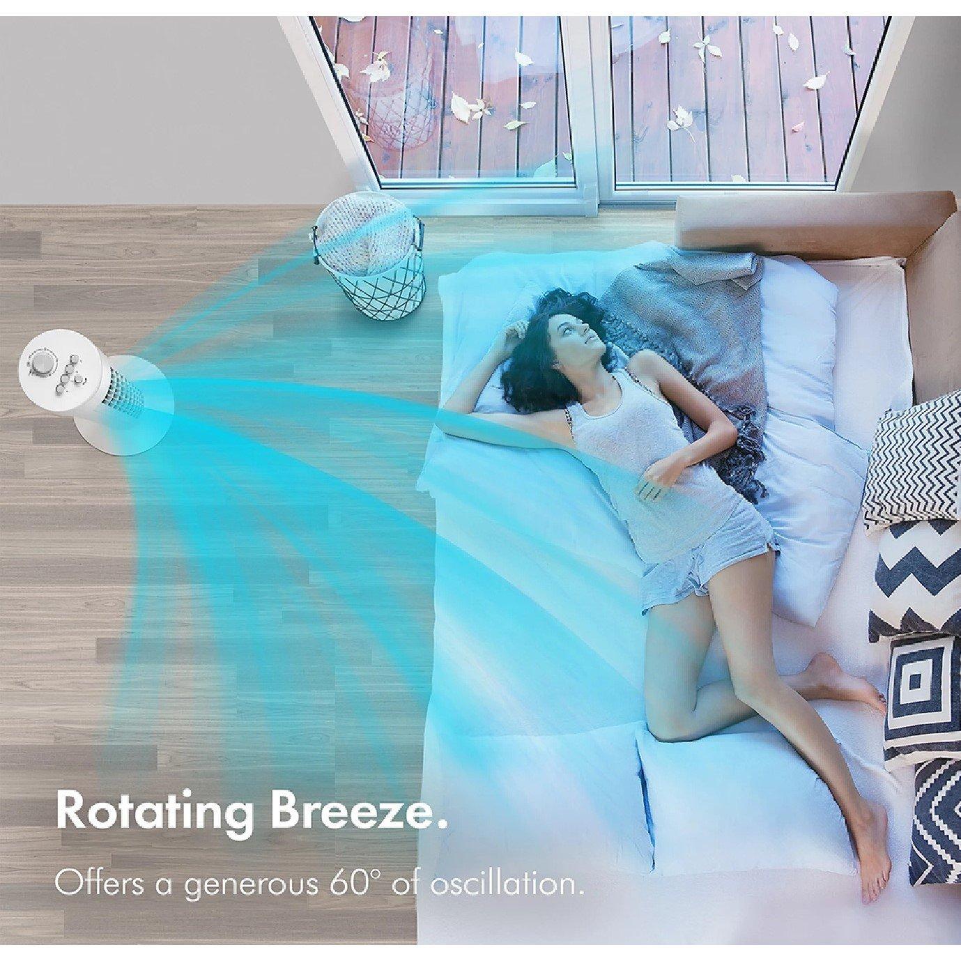 White - VonHaus - 31-inch Tower Fan - 2