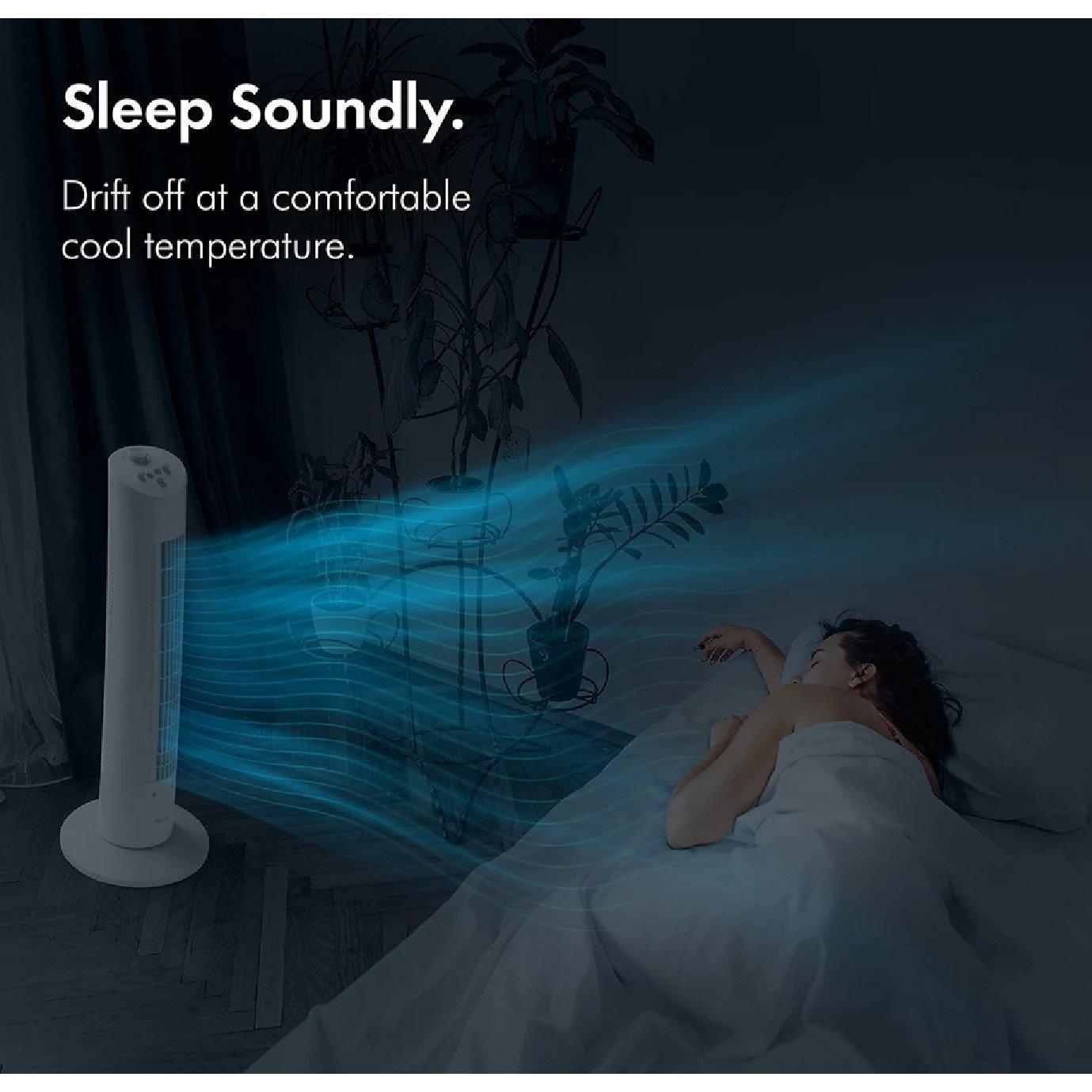 White - VonHaus - 31-inch Tower Fan - 3