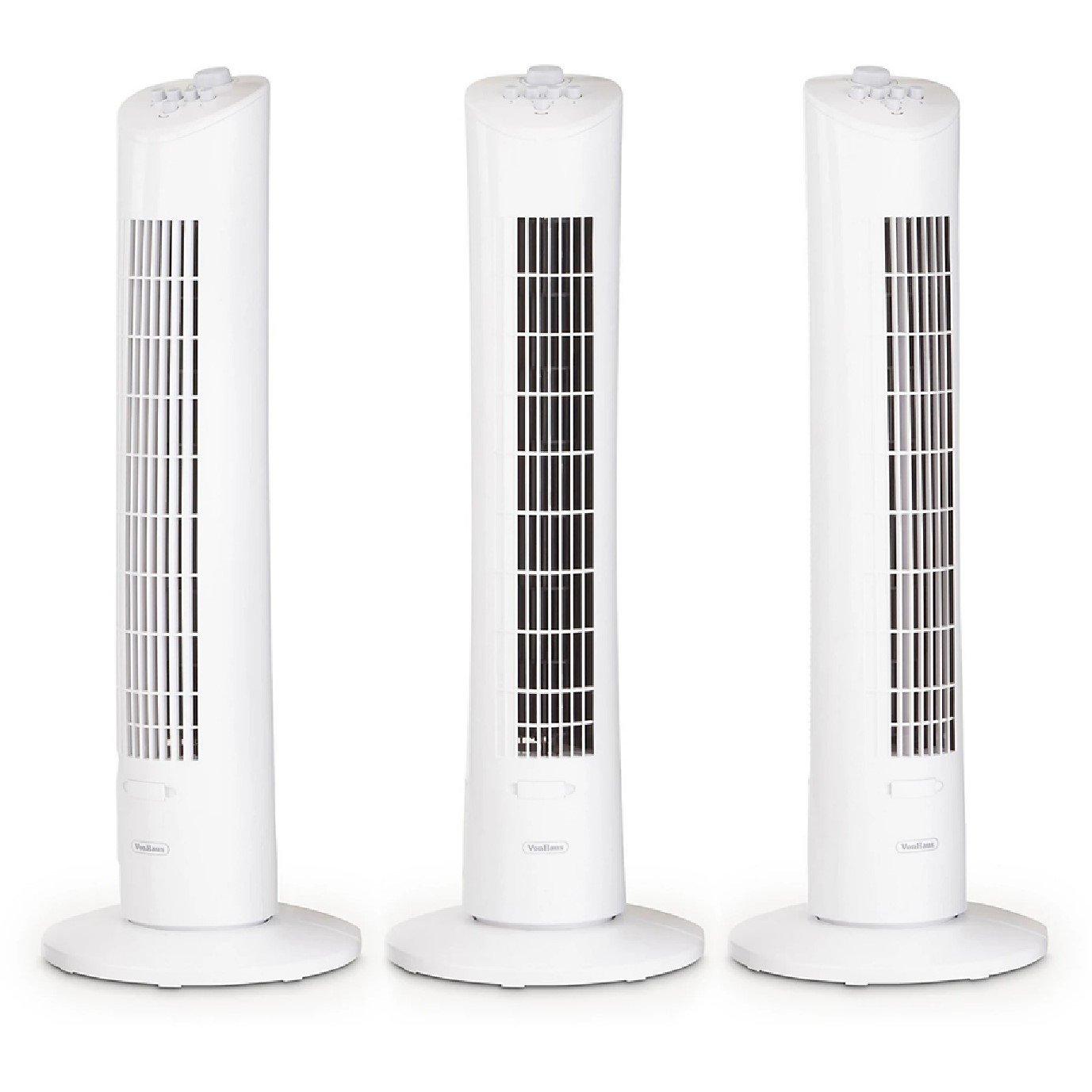 White - VonHaus - 31-inch Tower Fan - 8