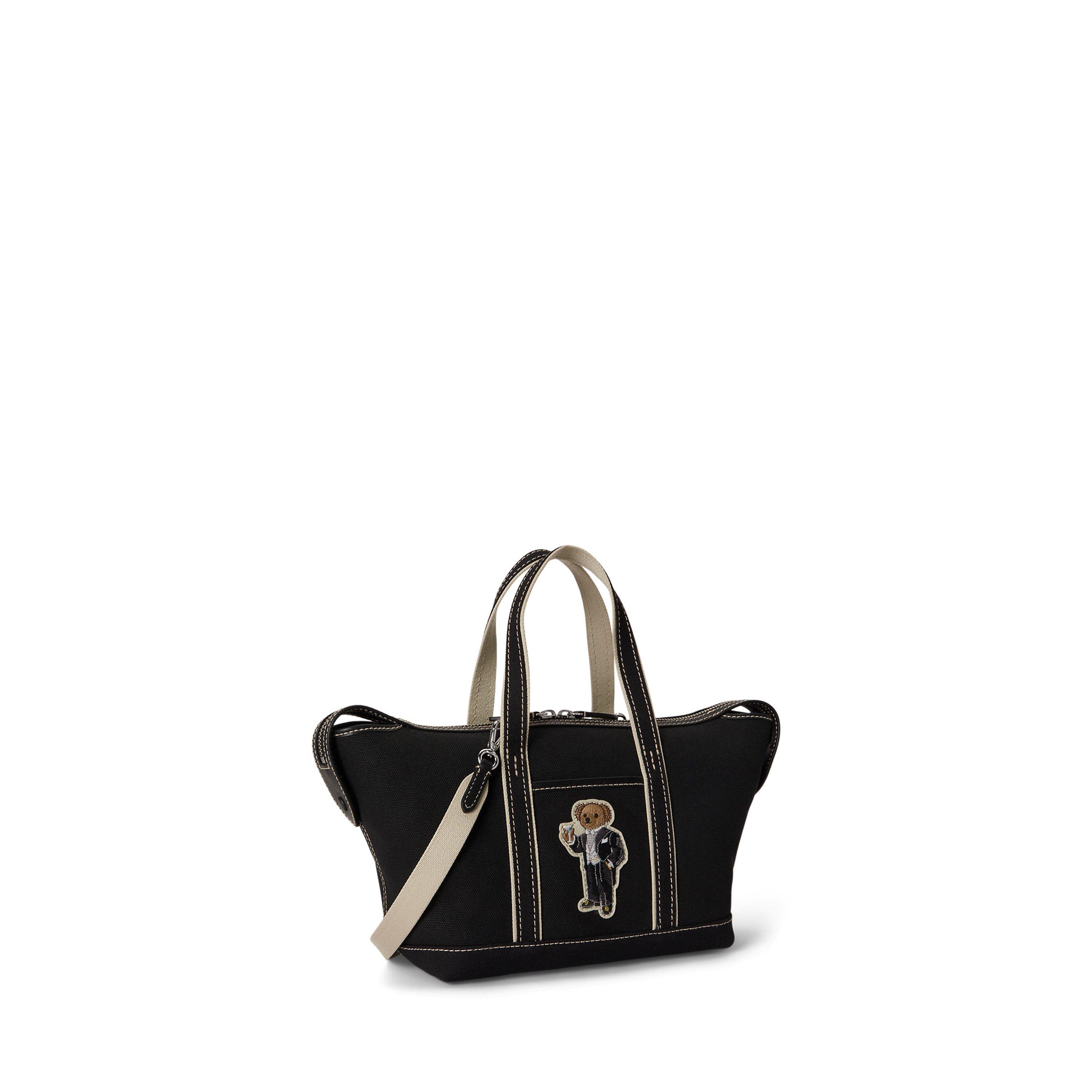 BLACK/BLACK - Polo Ralph Lauren - Women's Bear Cotton Tote Bag - 2