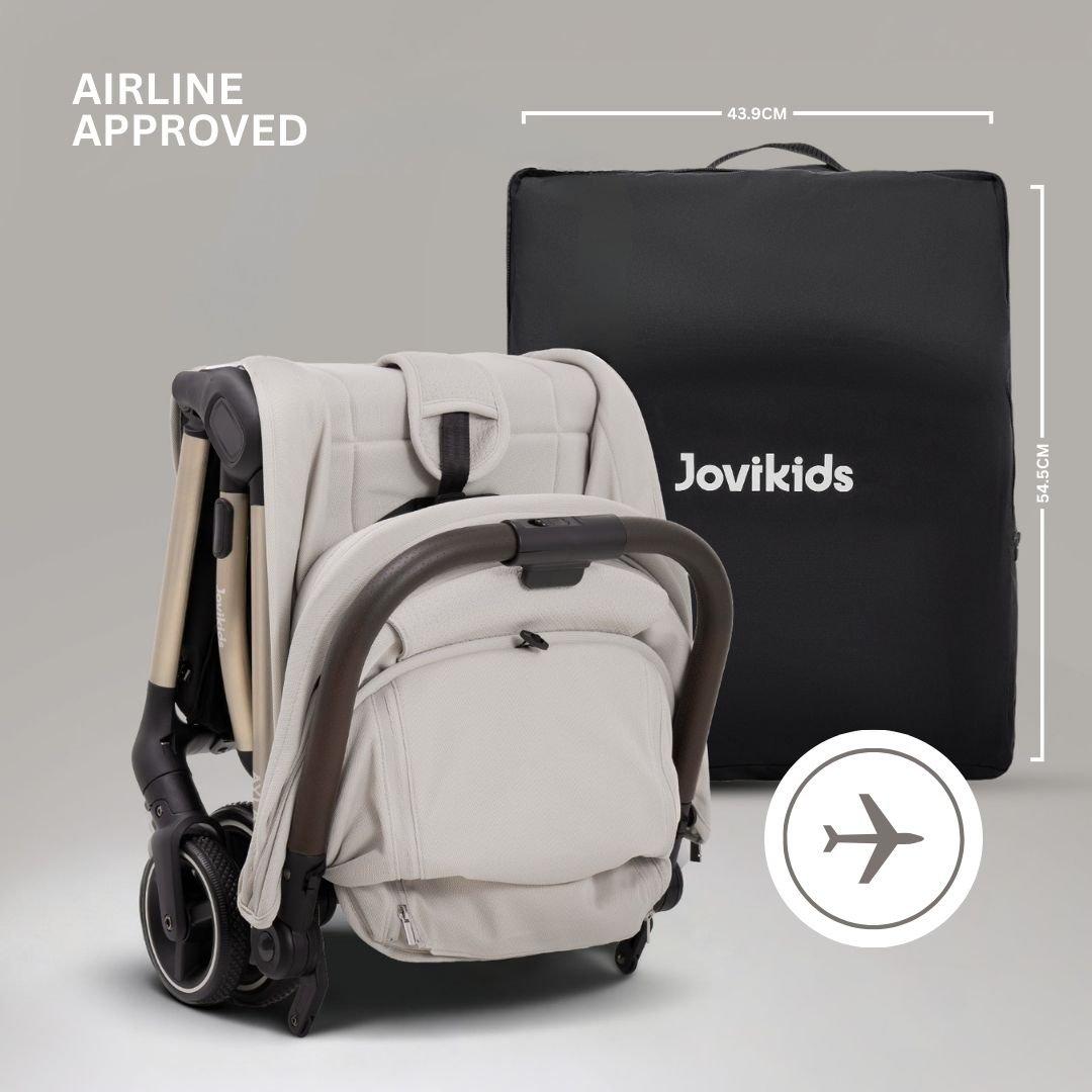 Dawn Beige - JoviKids - JoviKids Ayla Stroller - Dawn Beige - 6