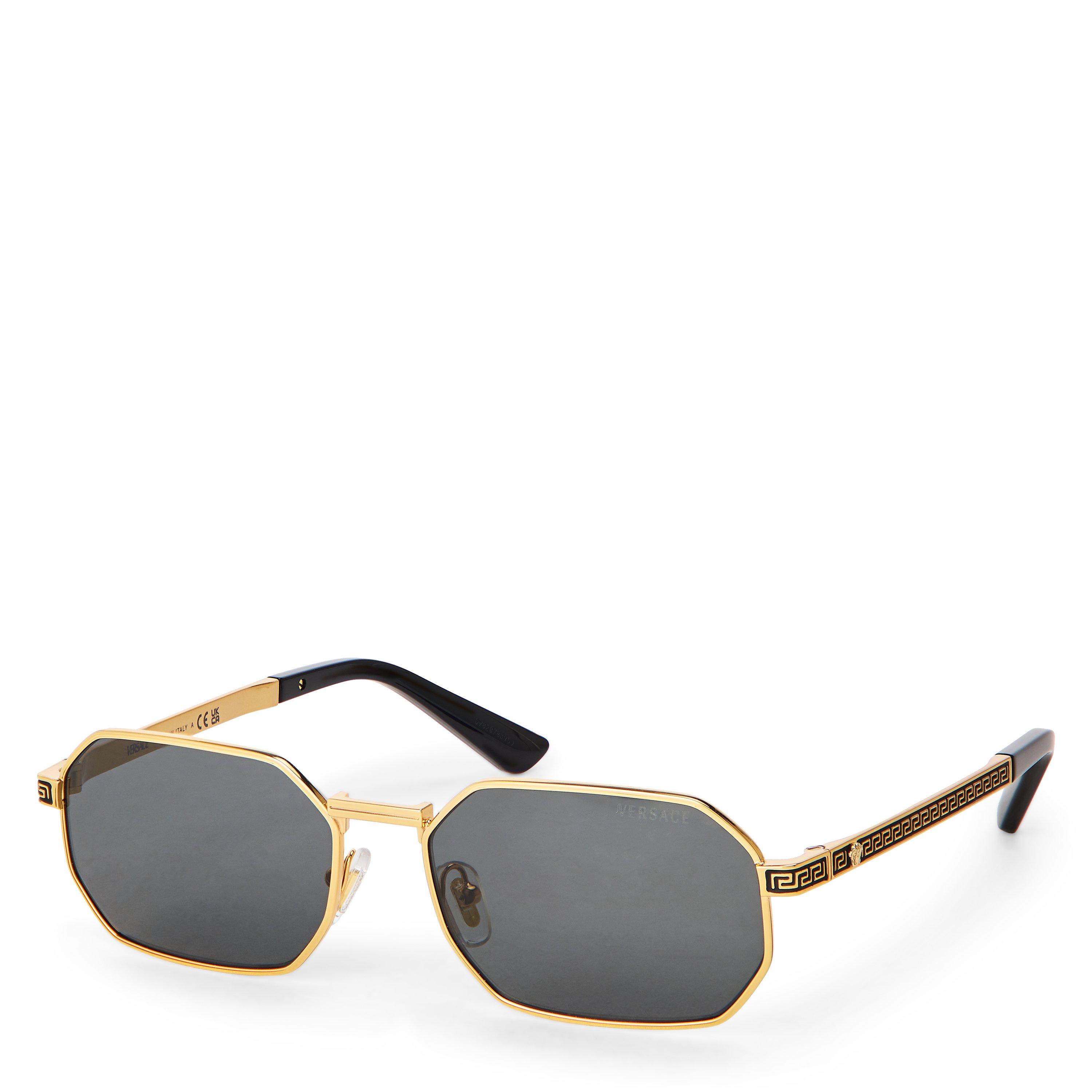 Versace Man Sunglass VE2297 - Frame color: Gold, Lens color: Dark Grey - Image 4