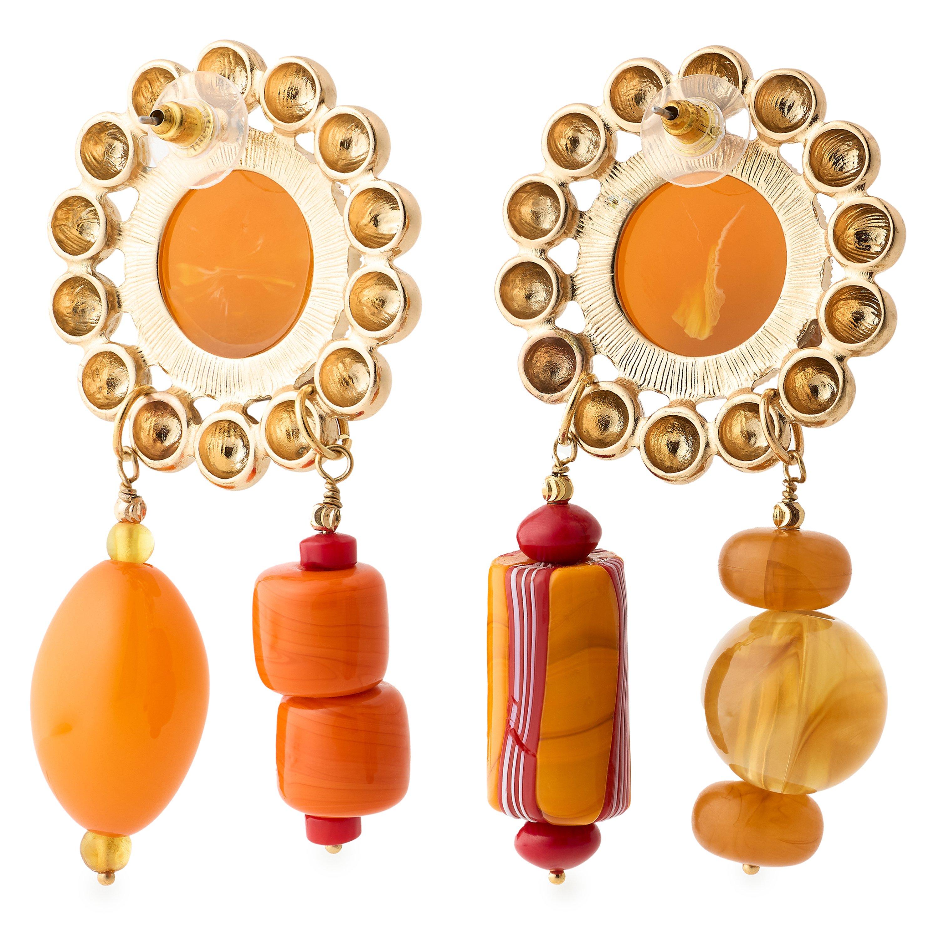 Orange - Desierto - Women's Antoniette Drop Earrings - 2