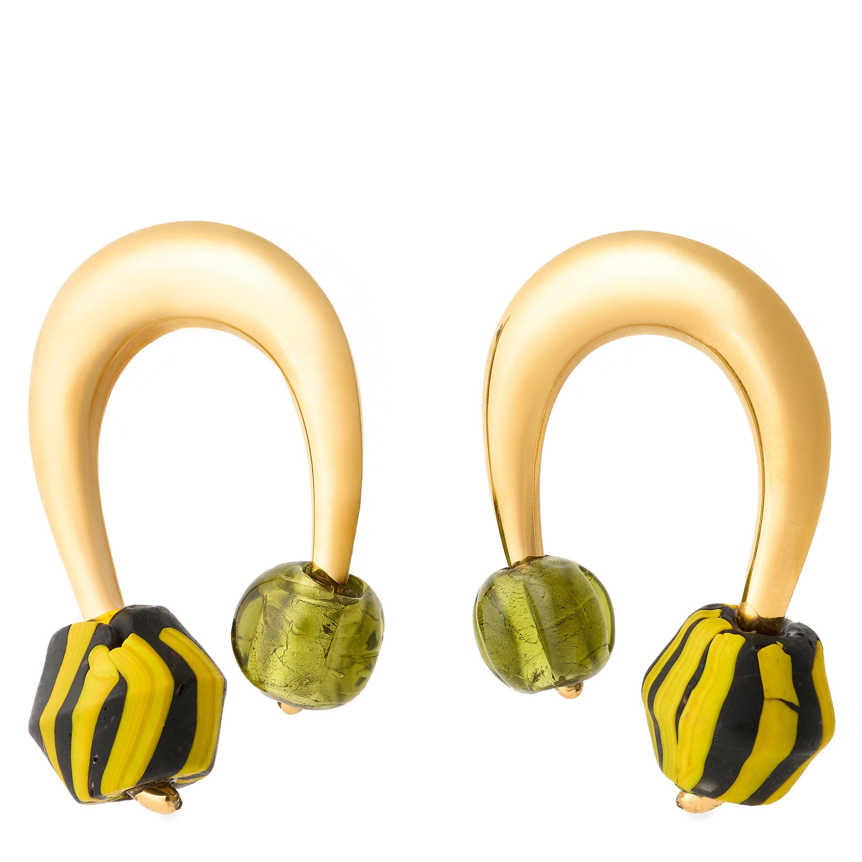 Green - Desierto - Women's Homogeneo Glass Drop Earrings - 1