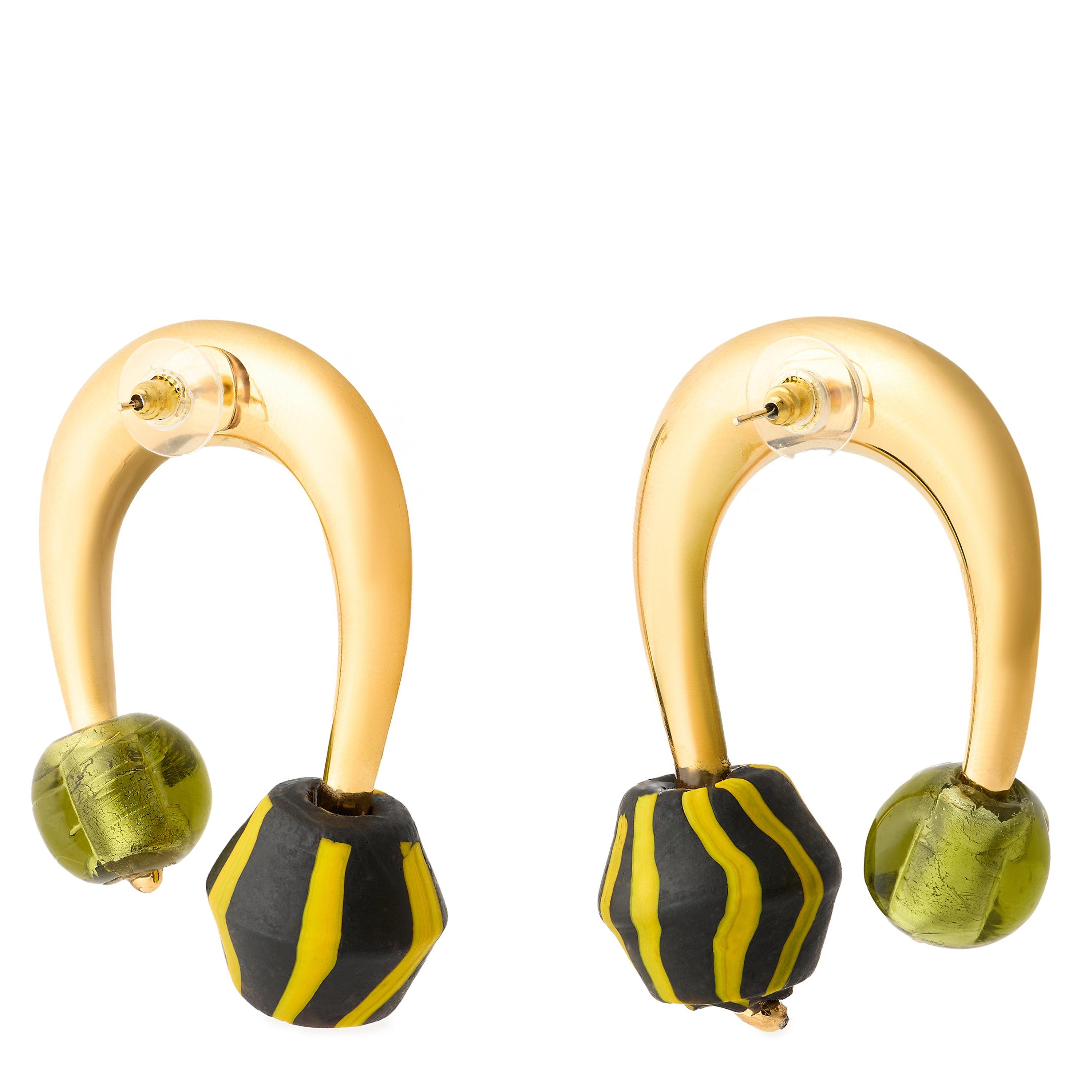 Green - Desierto - Women's Homogeneo Glass Drop Earrings - 2