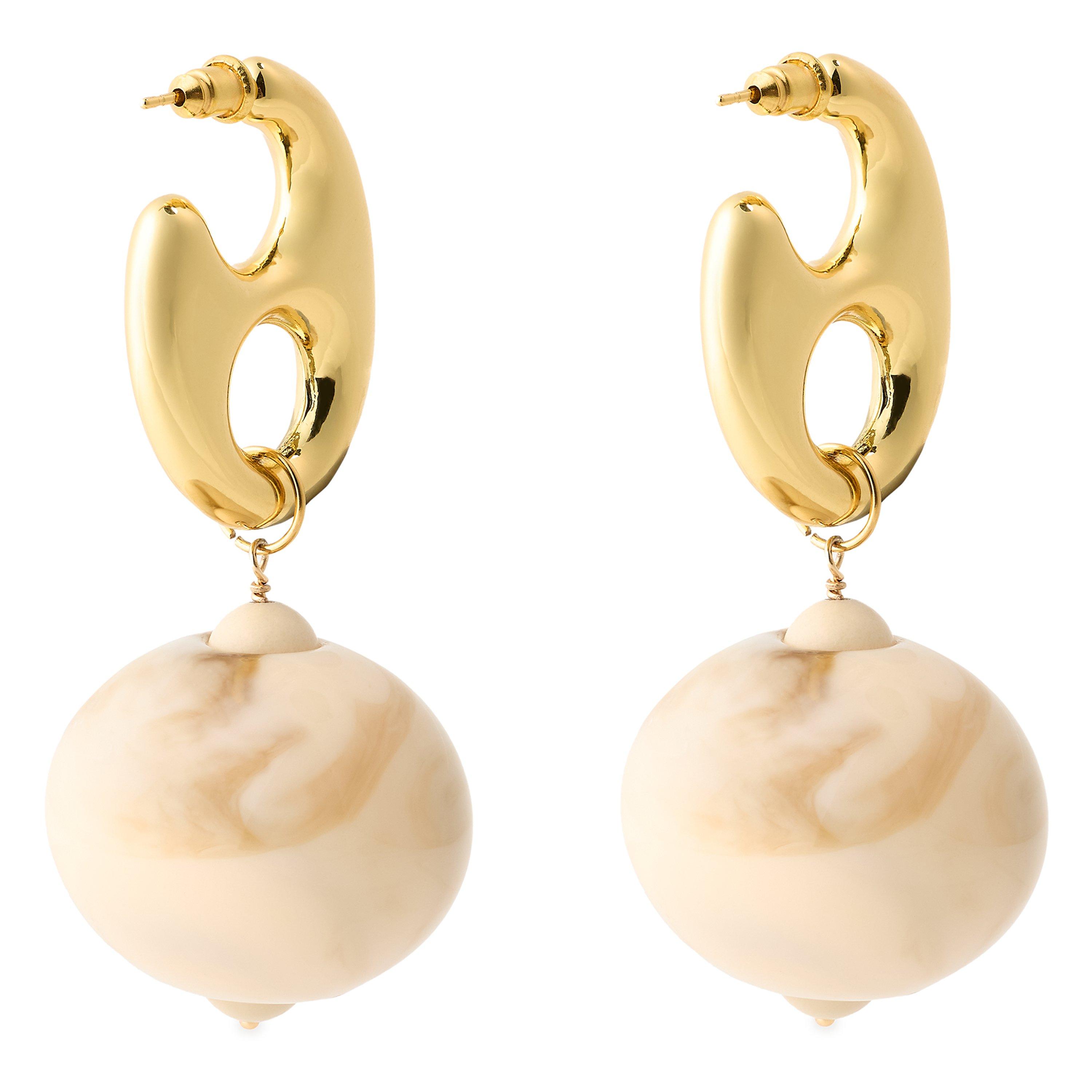 Off white - Desierto - Women's Jenna Plexiglass Drop Earrings - 2