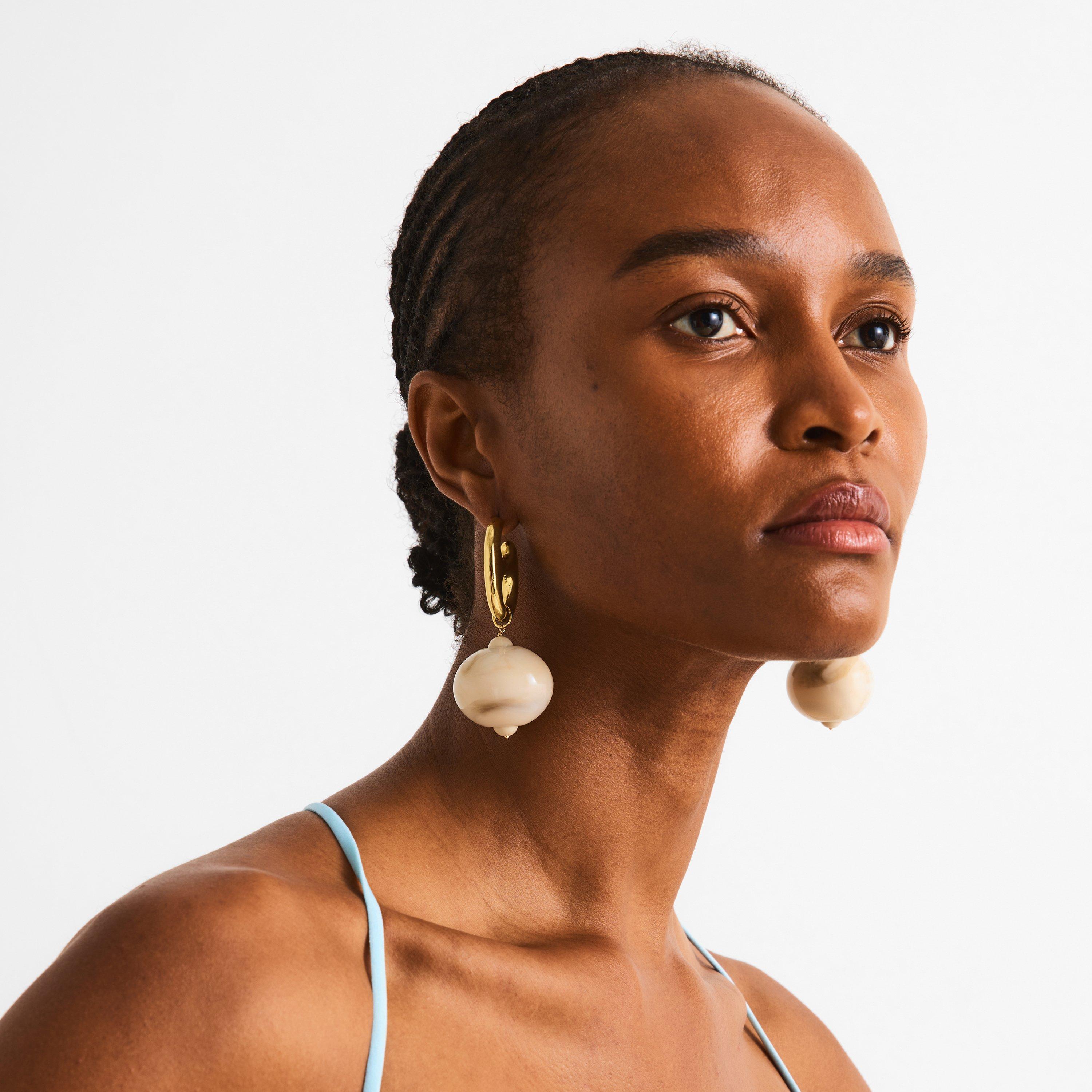 Off white - Desierto - Women's Jenna Plexiglass Drop Earrings - 3