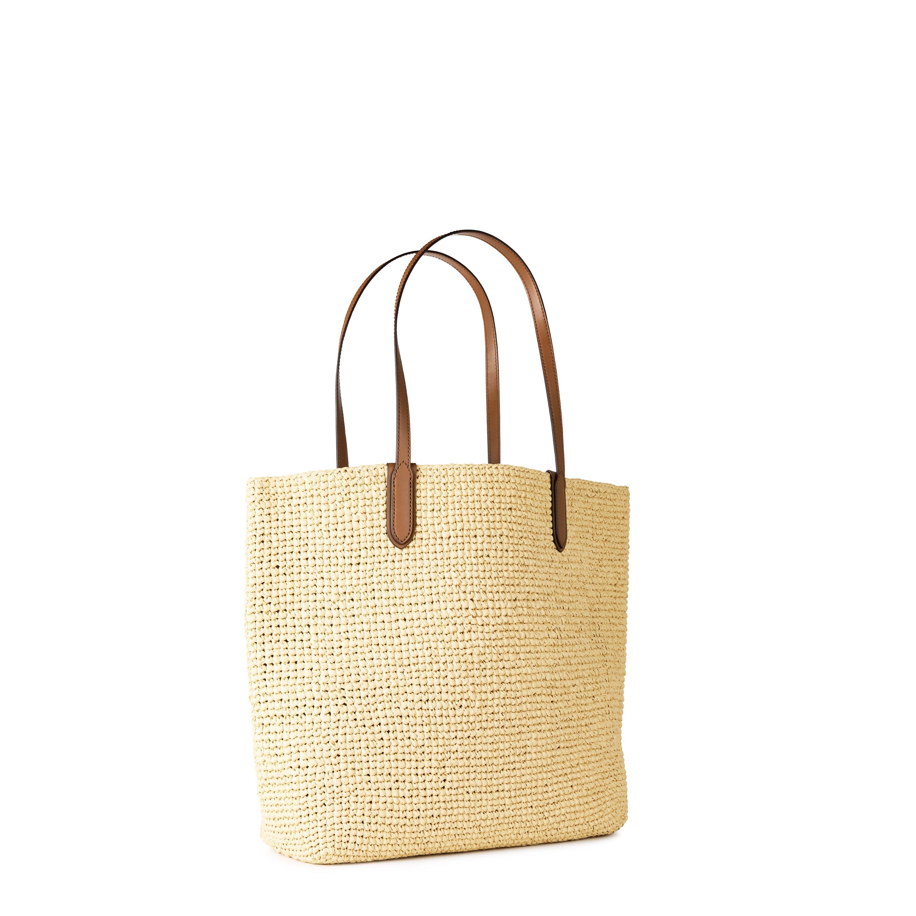 Nat/Lugg - MICHAEL Michael Kors - Women's Eliza Woven Straw Tote Bags - 6