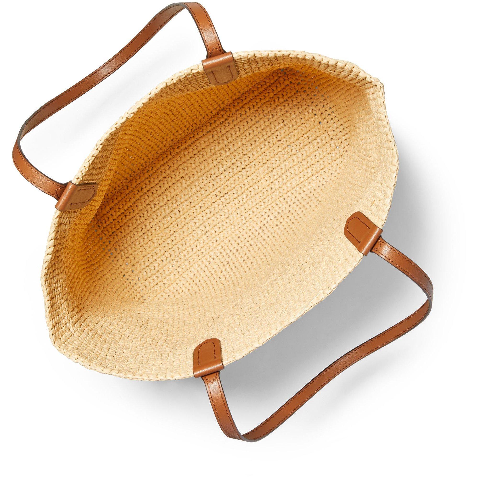 Nat/Lugg - MICHAEL Michael Kors - Women's Eliza Woven Straw Tote Bags - 7