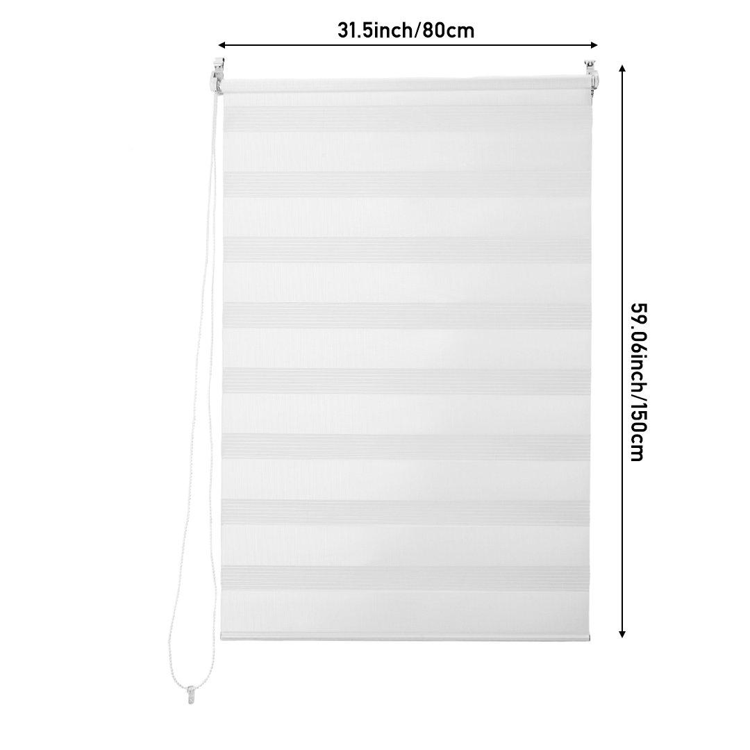 White - LIFE IDEAS - Zebra Roller Shades Blinds - 5