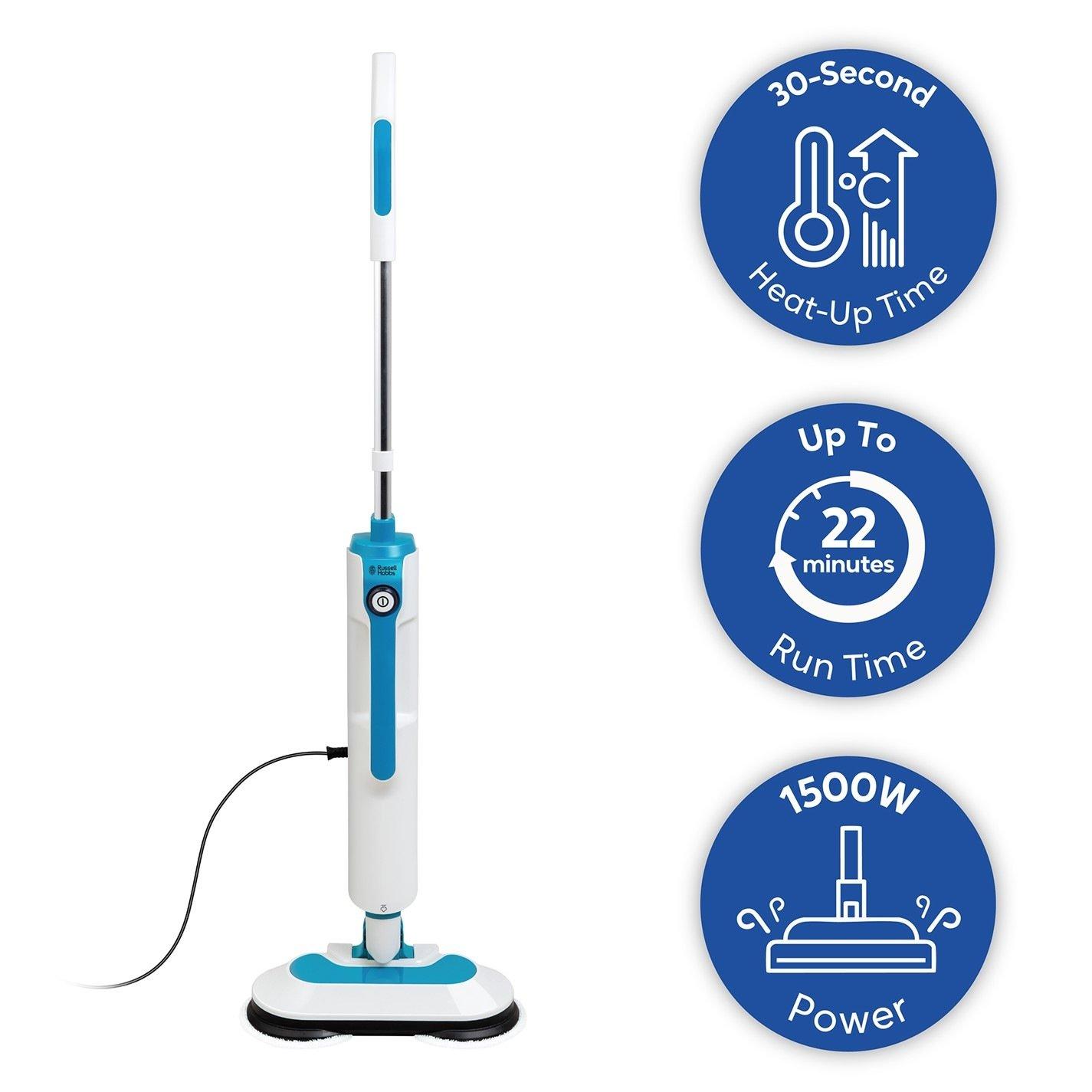 White & Teal - Russell Hobbs - RHSFP7001 Floor Polisher & Steamer - 11