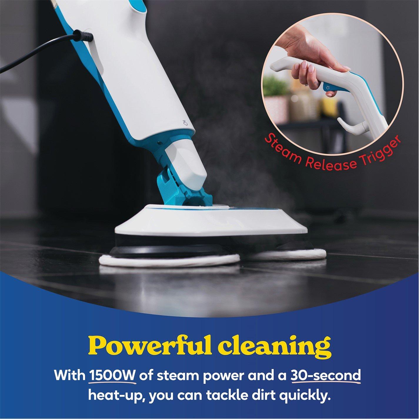 White & Teal - Russell Hobbs - RHSFP7001 Floor Polisher & Steamer - 4