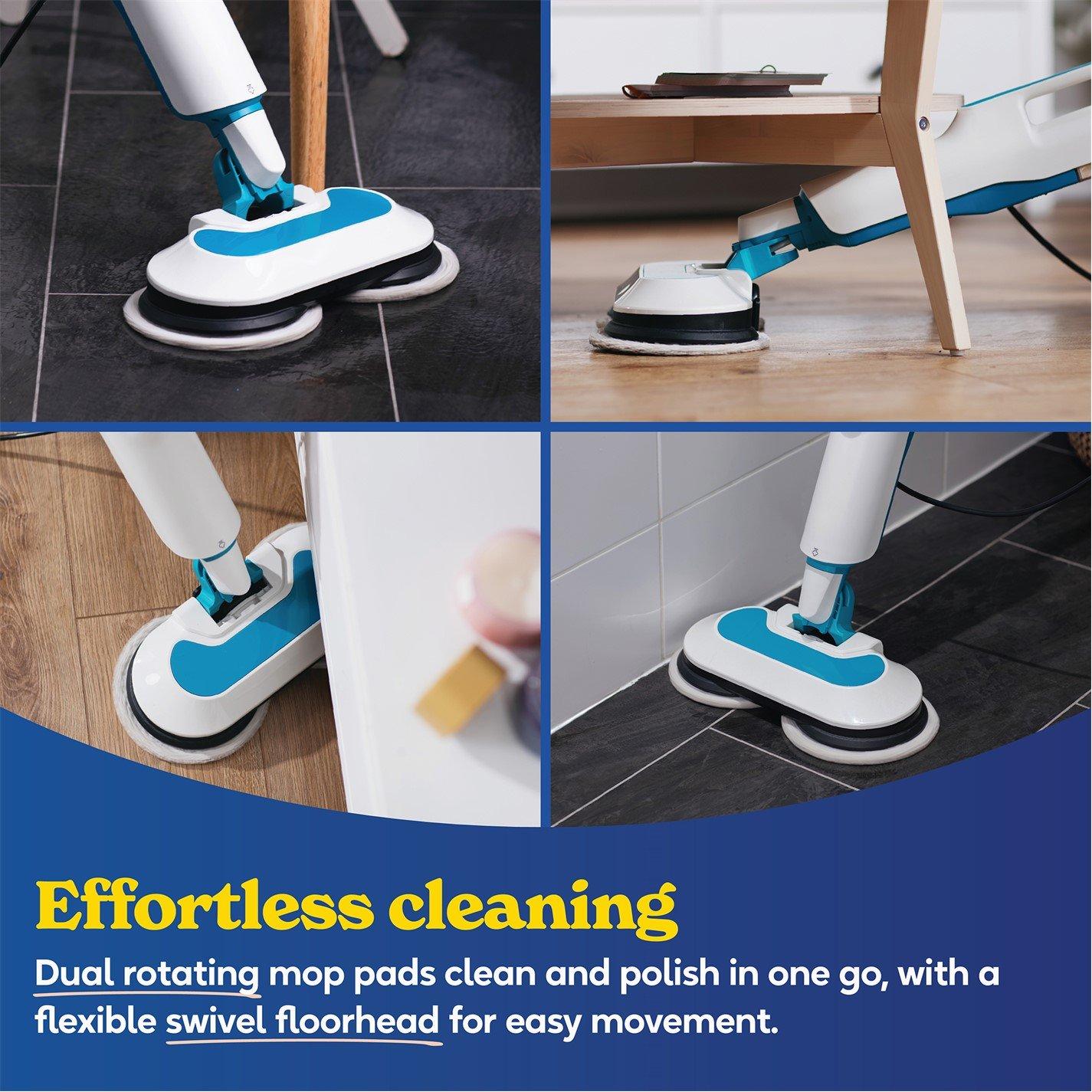 White & Teal - Russell Hobbs - RHSFP7001 Floor Polisher & Steamer - 5
