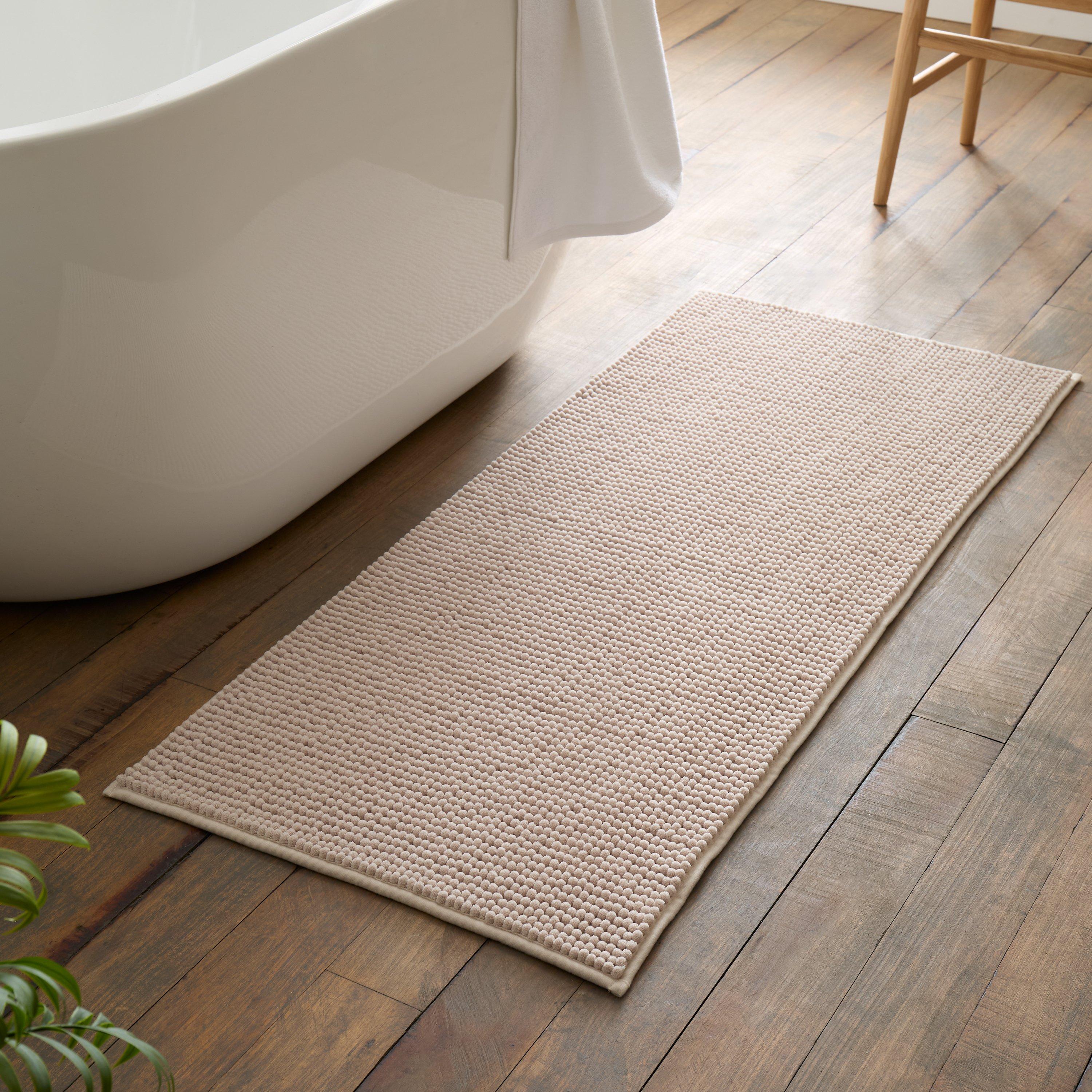 Catherine Lansfield  Bobble Bath Mat - Natural - 50x120cm