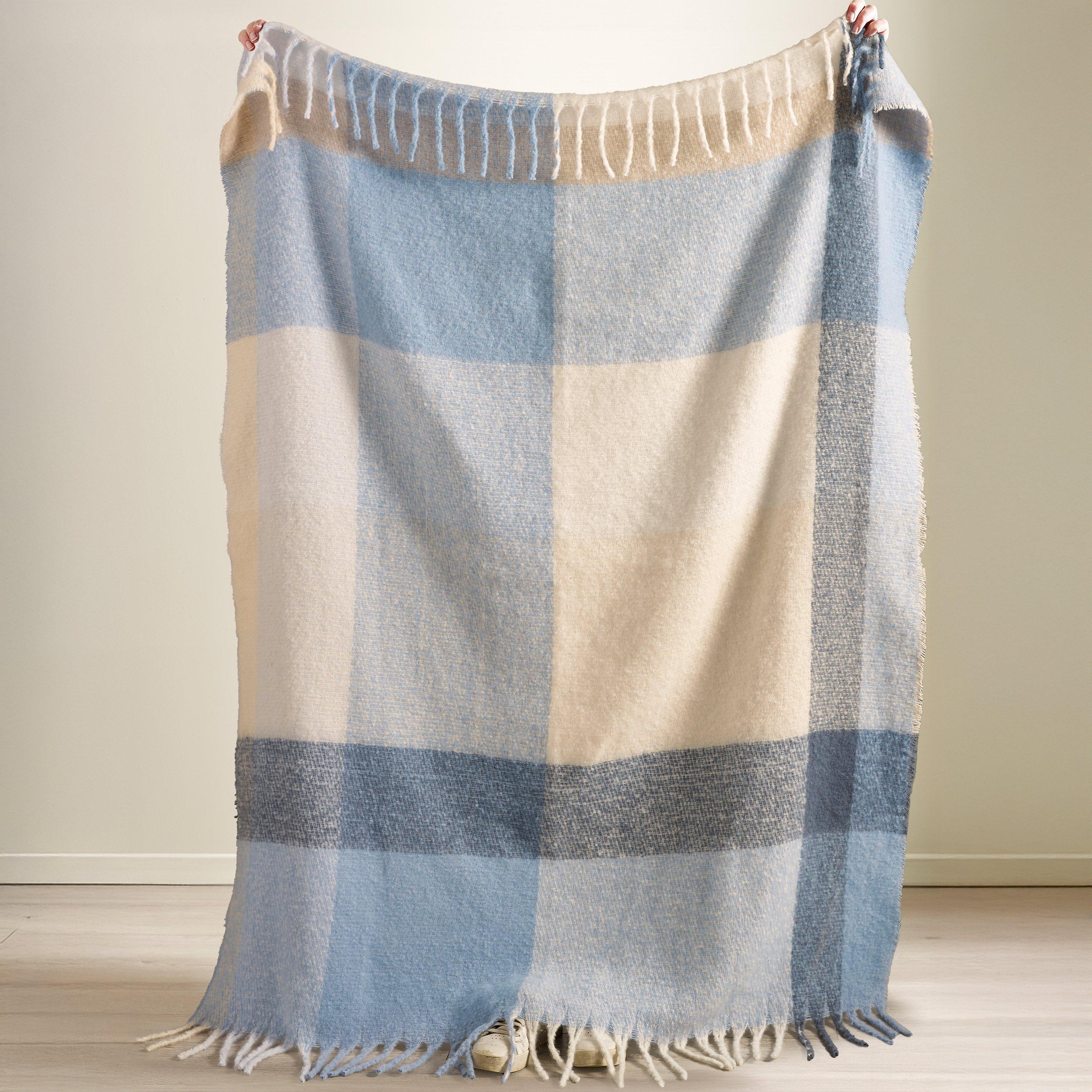 Blauw - Catherine Lansfield - Cather Faux Mohair Che 63 - 2