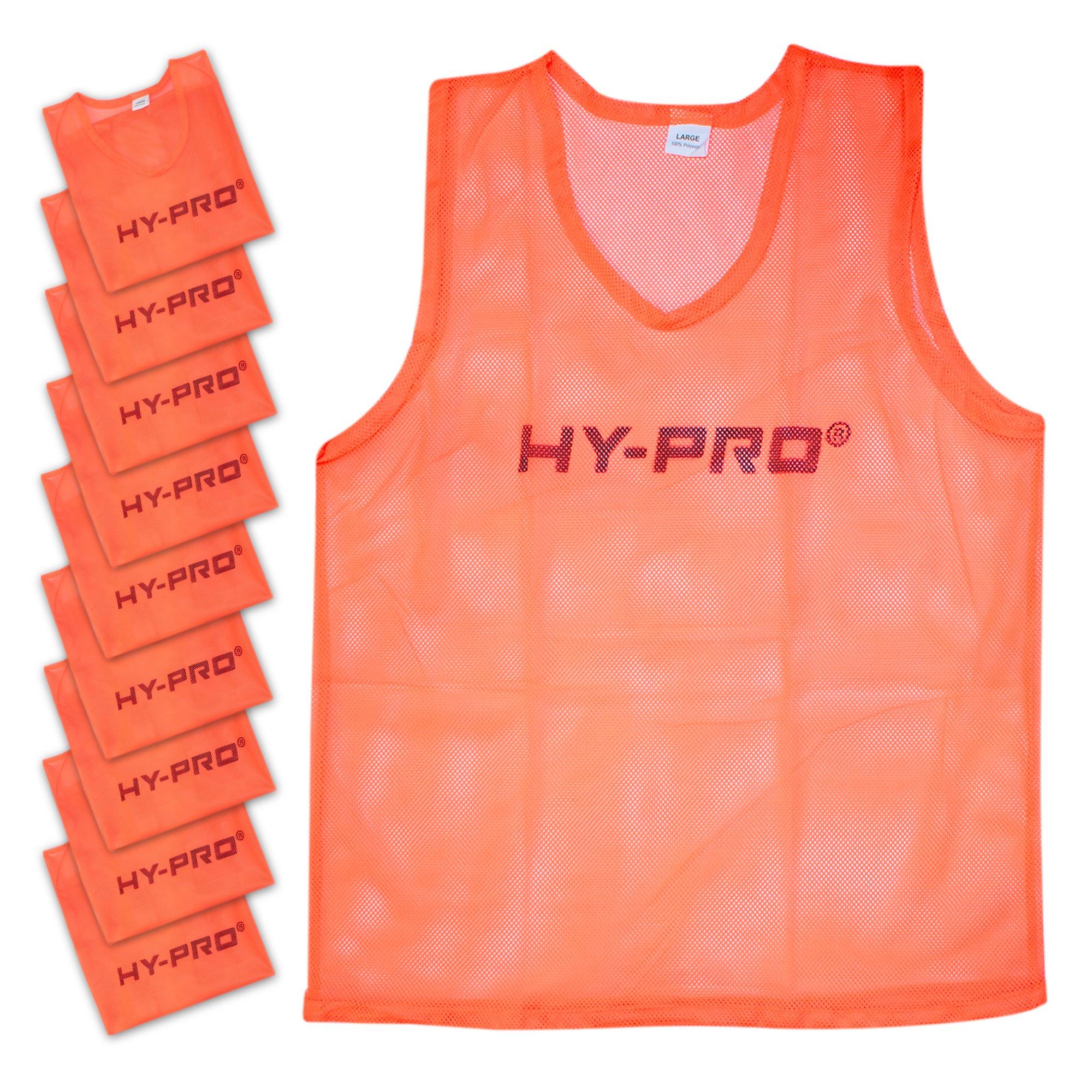 Orange - Hy-Pro - Hy-Pro 10 Pack Training Bibs (Size: L) - 1