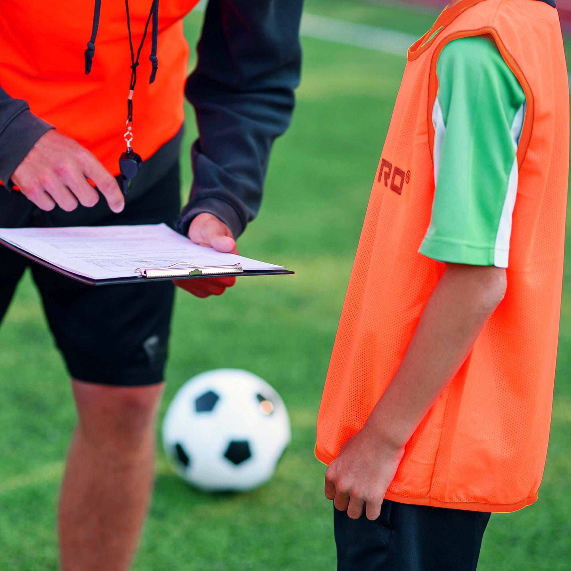 Orange - Hy-Pro - Hy-Pro 10 Pack Training Bibs (Size: L) - 3