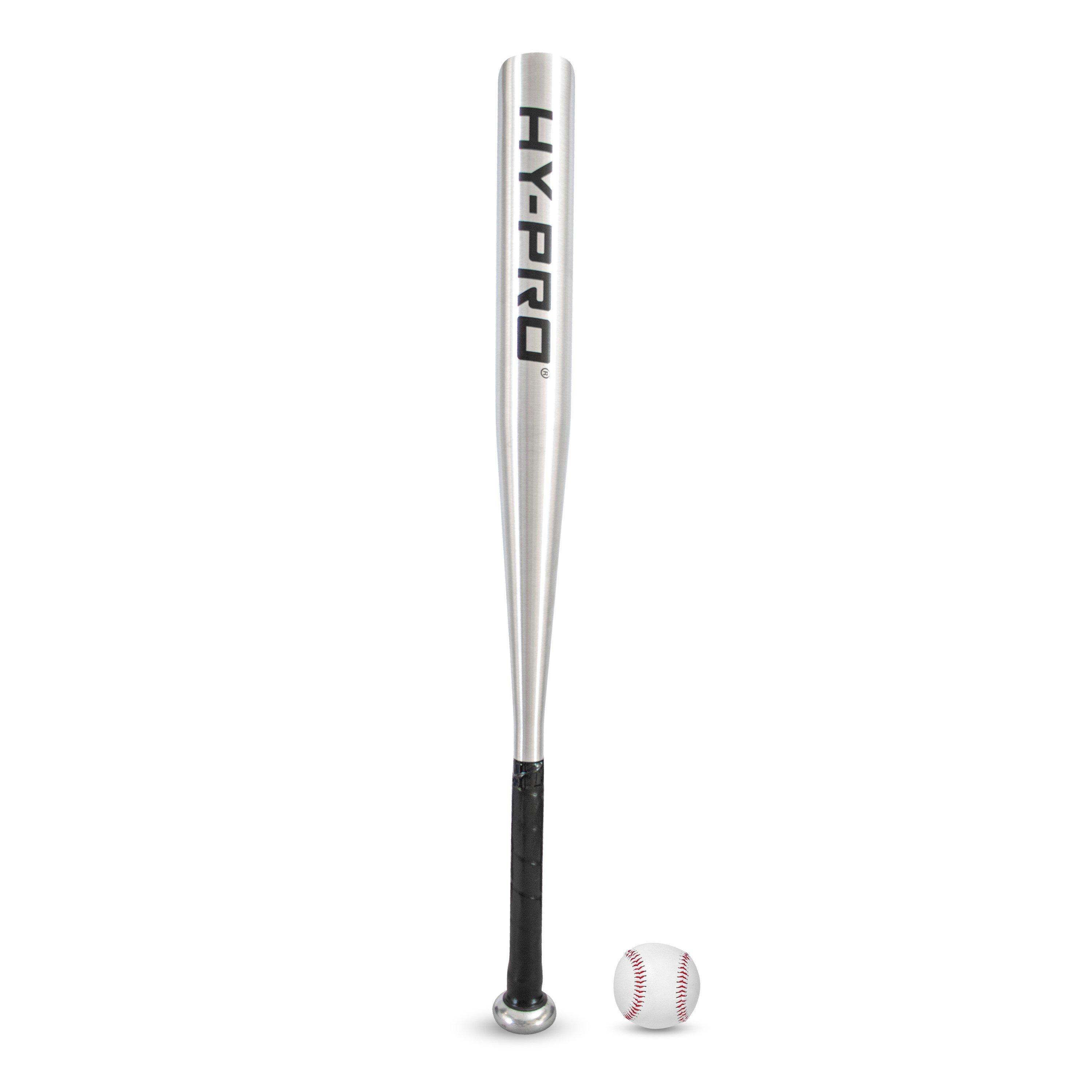 Hy-Pro  Kids Hy-Pro 26 Alu Baseball Bat & Ball - Silver