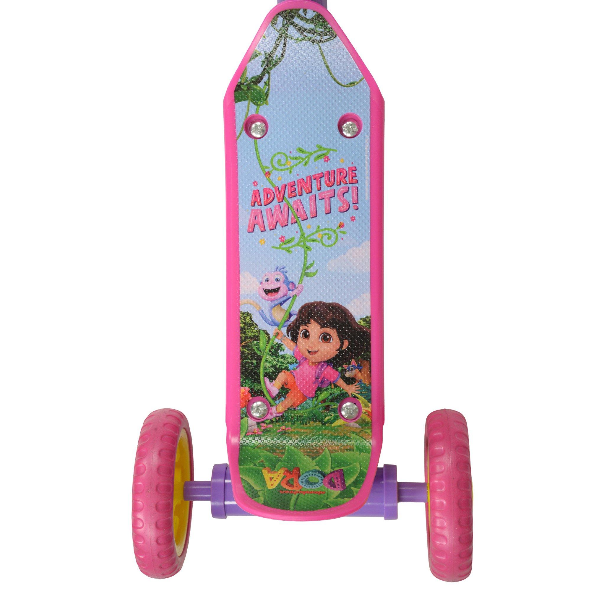 Dora the Explorer | Kids' Dora Deluxe Metal Tri Scooter | Sports