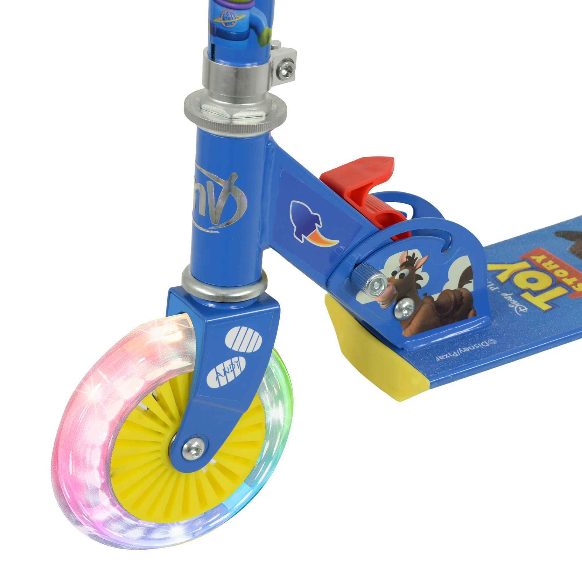Multicoloured - Toy Story - Toy Story Folding Inline Scooter with Light Up Whe - 4