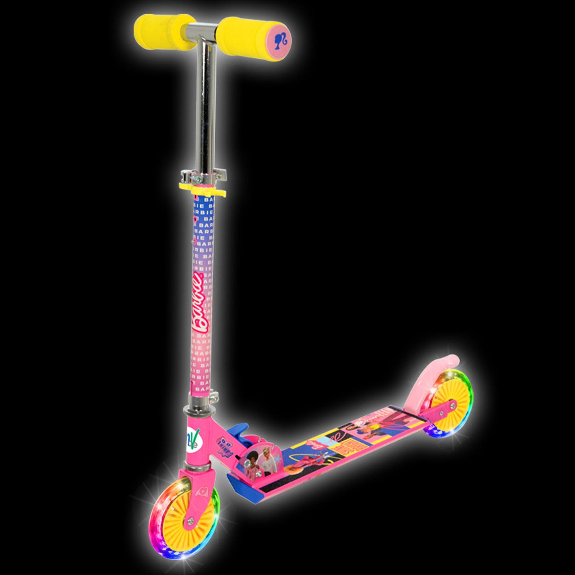 Multicoloured - Barbie - Barbie Folding Inline Scooter with Light Up Wheels - 3