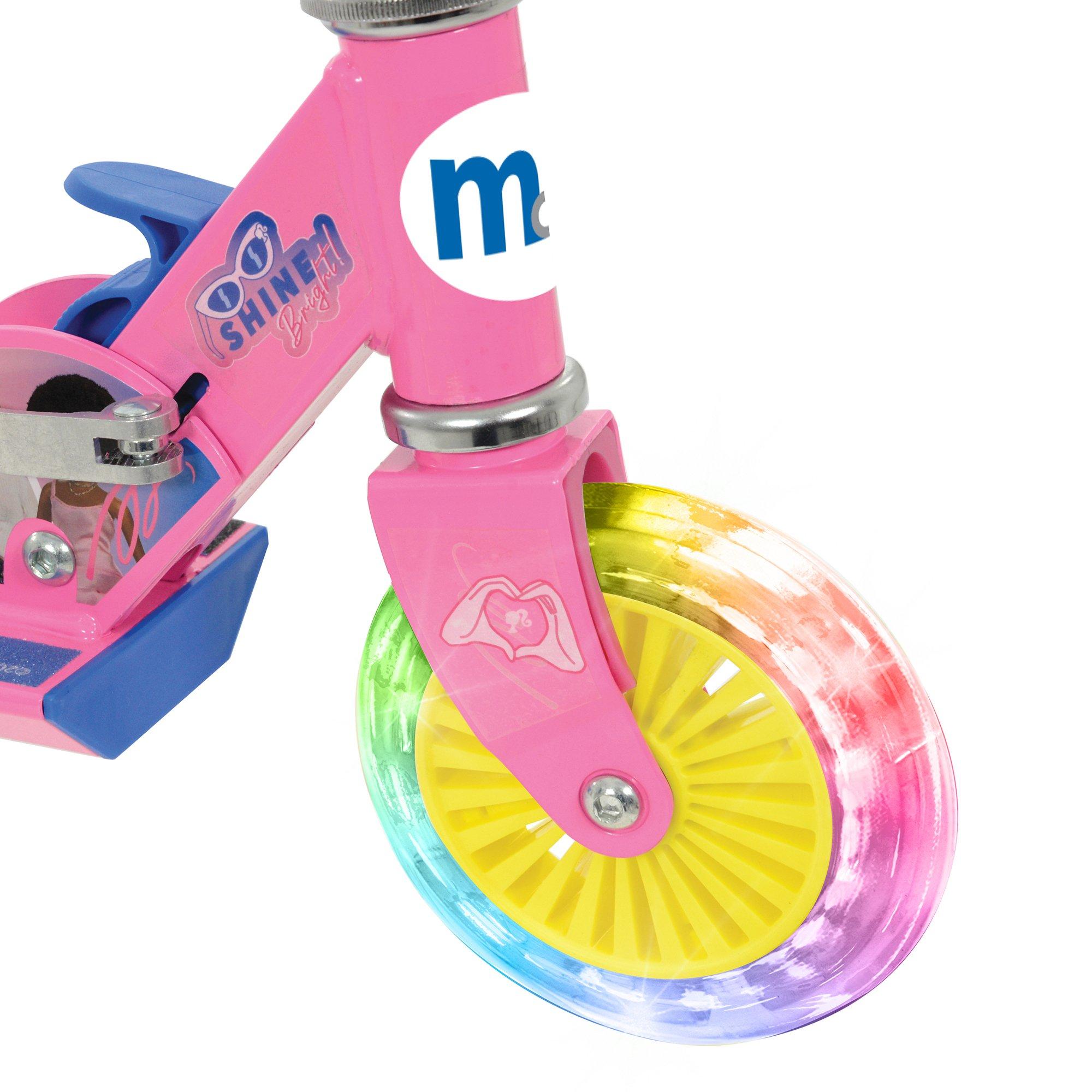 Multicoloured - Barbie - Barbie Folding Inline Scooter with Light Up Wheels - 4