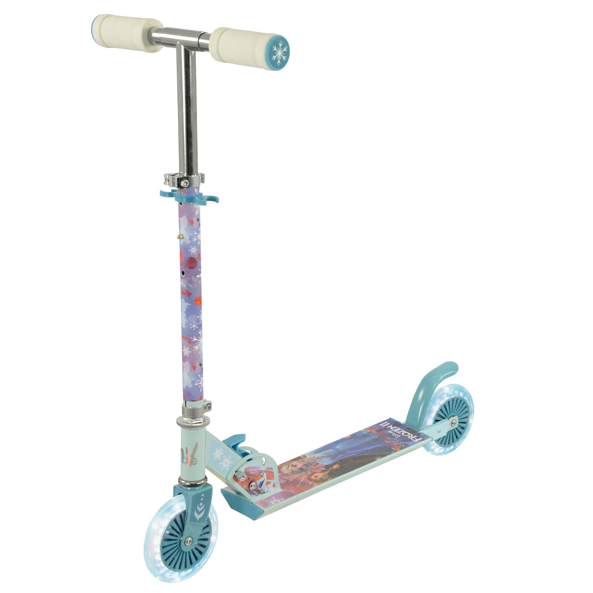 Multicoloured - Disney - Frozen 2 Folding Inline Scooter with LED Wheels - 1