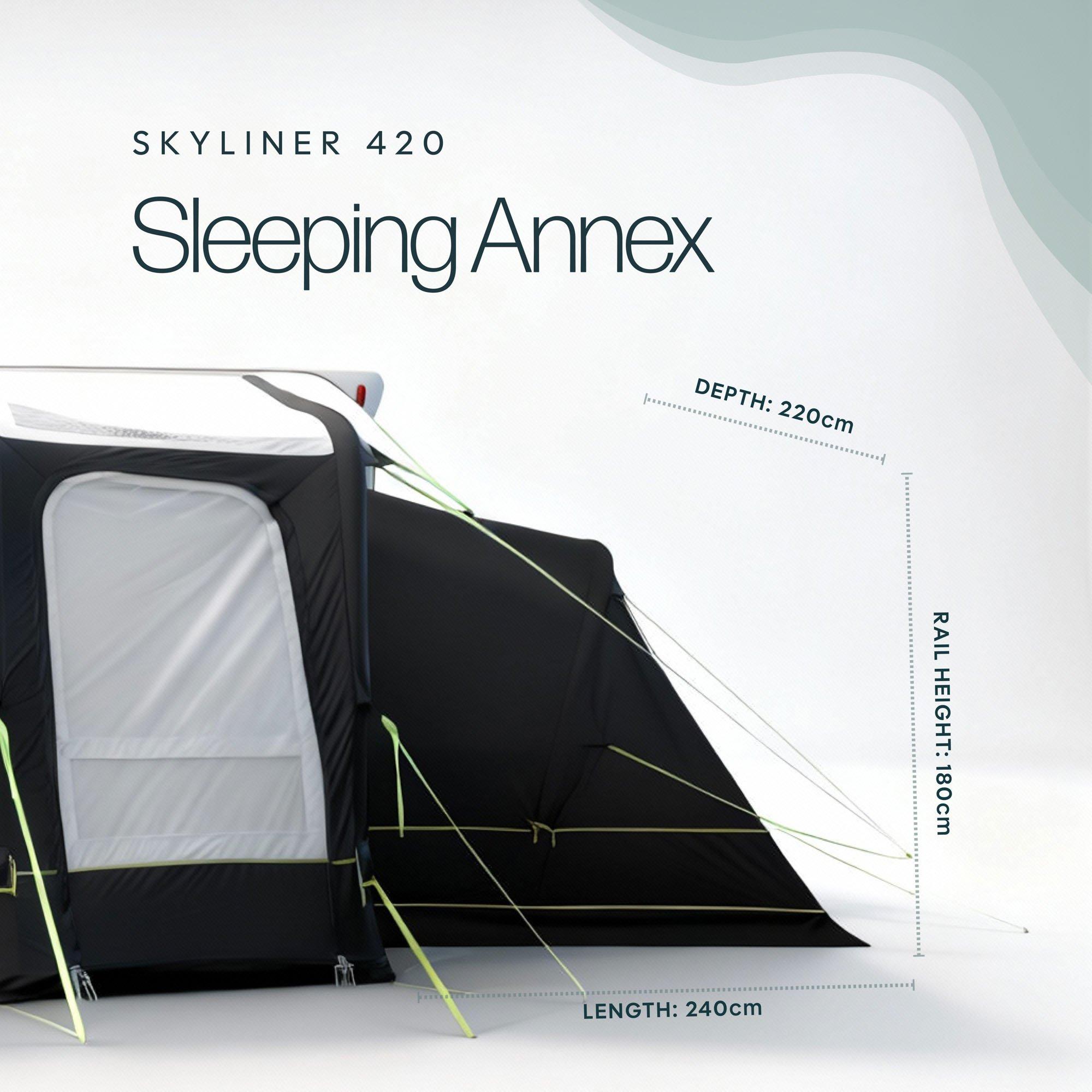 Black - Streetwize - Skyliner 420 Inflatable Sleeping Annex - 3