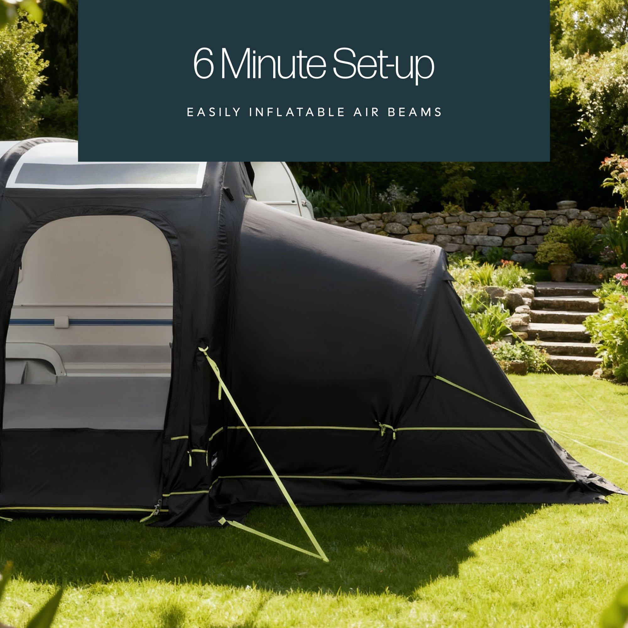 Black - Streetwize - Skyliner 420 Inflatable Sleeping Annex - 5