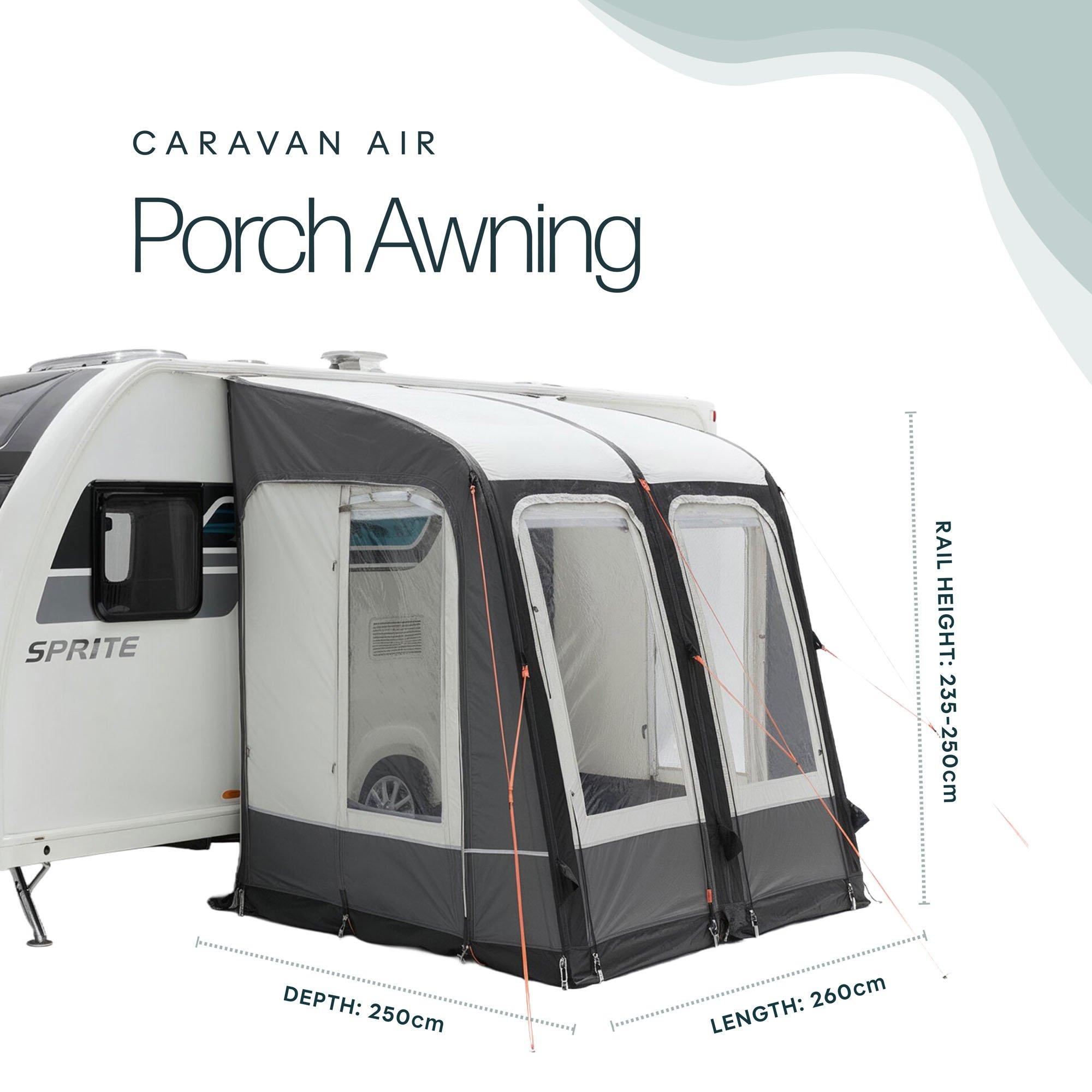 Grey - Streetwize - Traveller 260 Air Porch Awning - 3