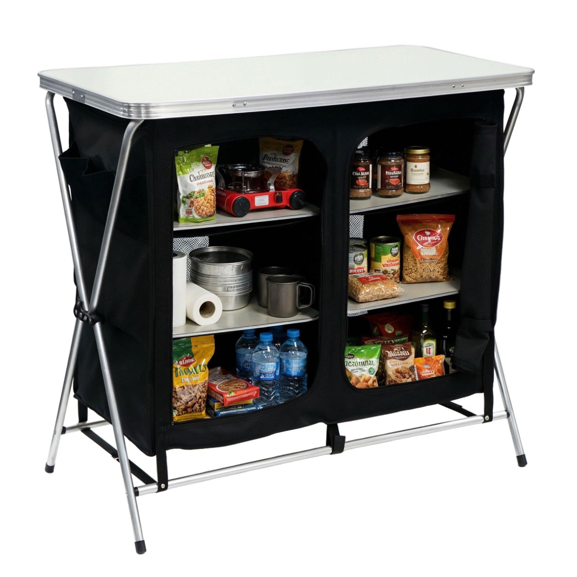 Silver/Black - Streetwize - Canvas Larder/Table - 2