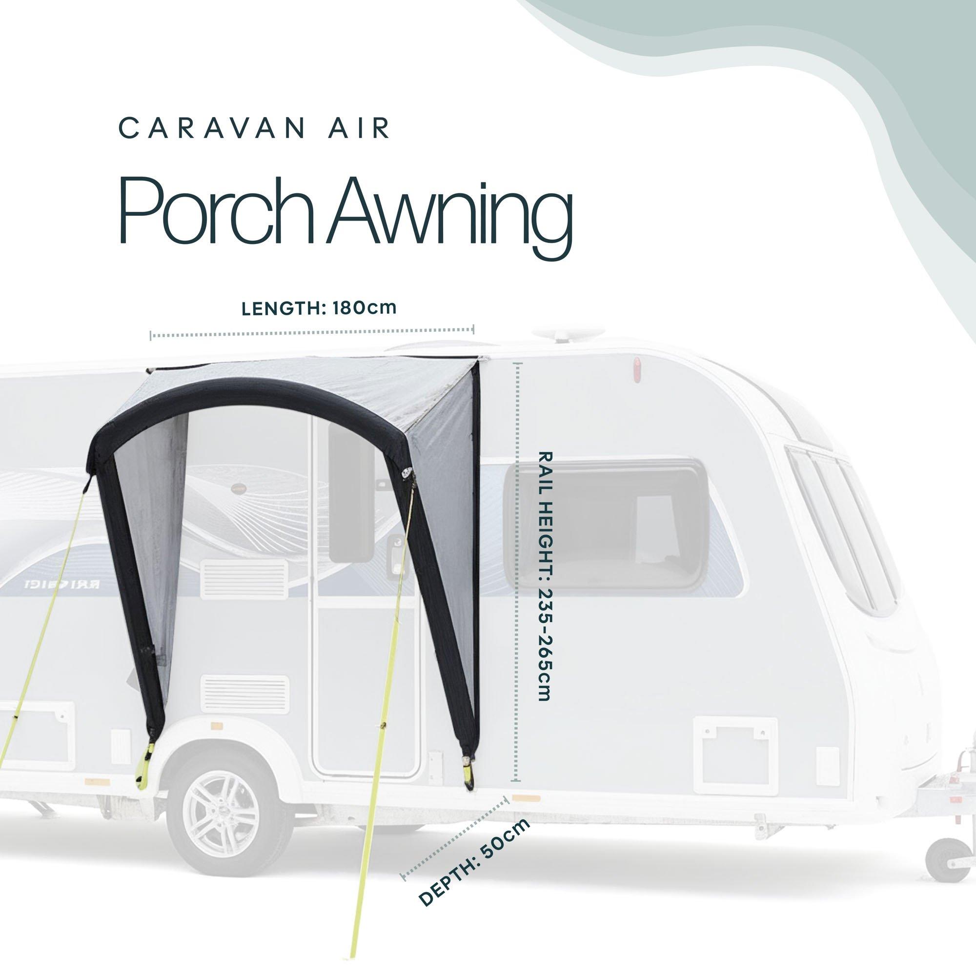 Grey - Streetwize - Griffon Inflatable Caravan Door Canopy - 3