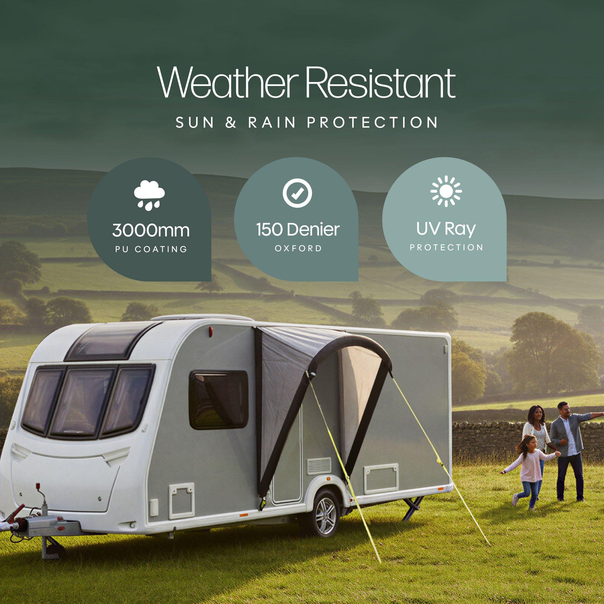 Grey - Streetwize - Griffon Inflatable Caravan Door Canopy - 4