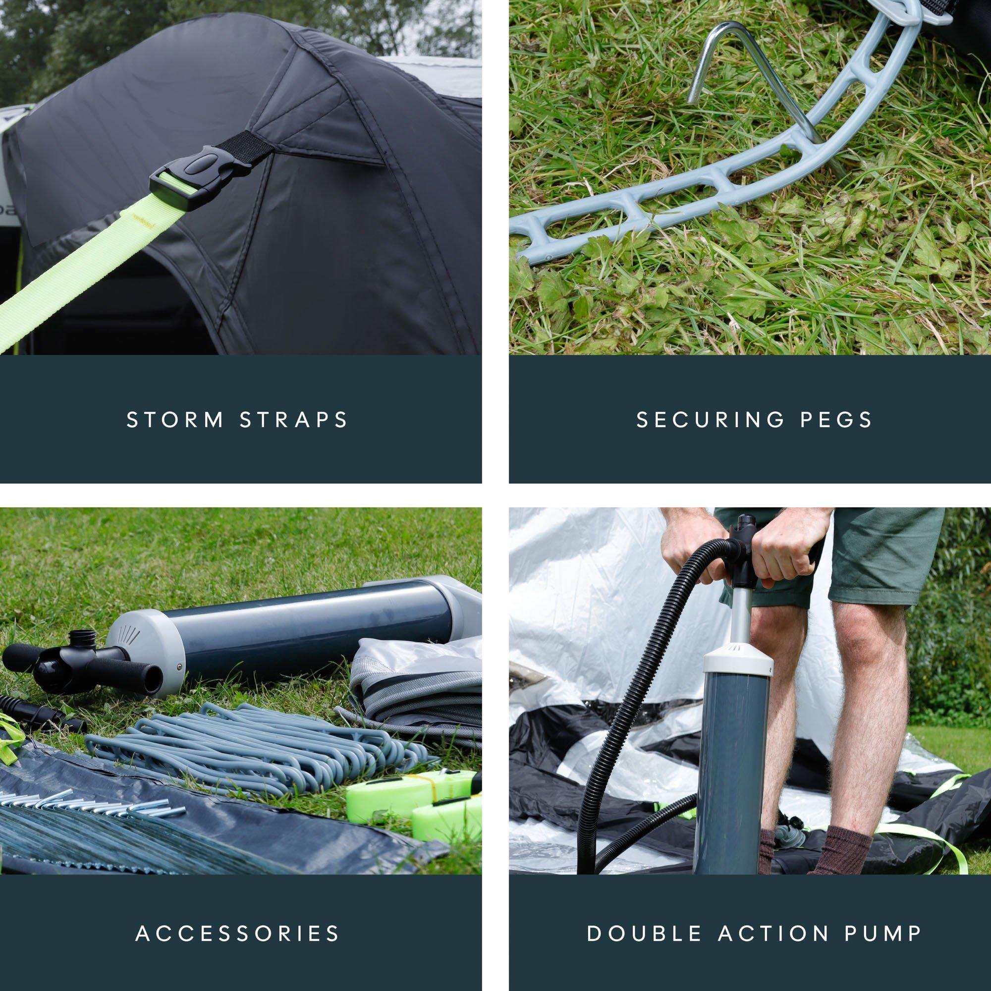 Grey - Streetwize - Griffon Inflatable Caravan Door Canopy - 6