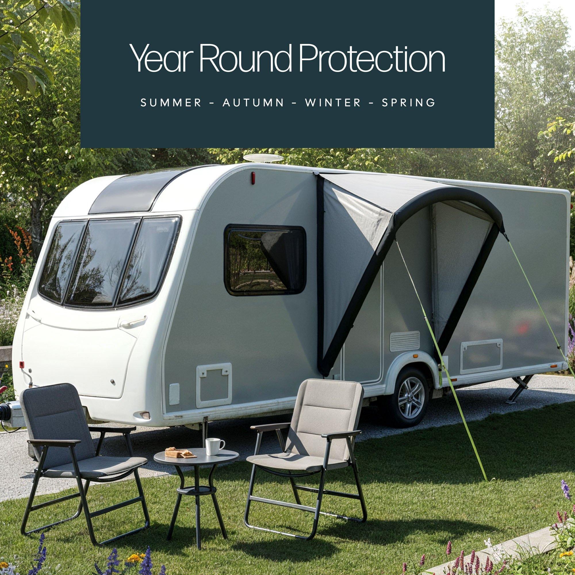 Grey - Streetwize - Griffon Inflatable Caravan Door Canopy - 7