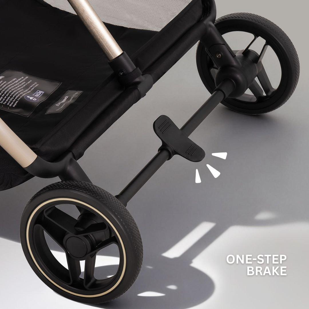 Dawn Beige - JoviKids - JoviKids Ayla Twin Stroller - Dawn Beige - 12