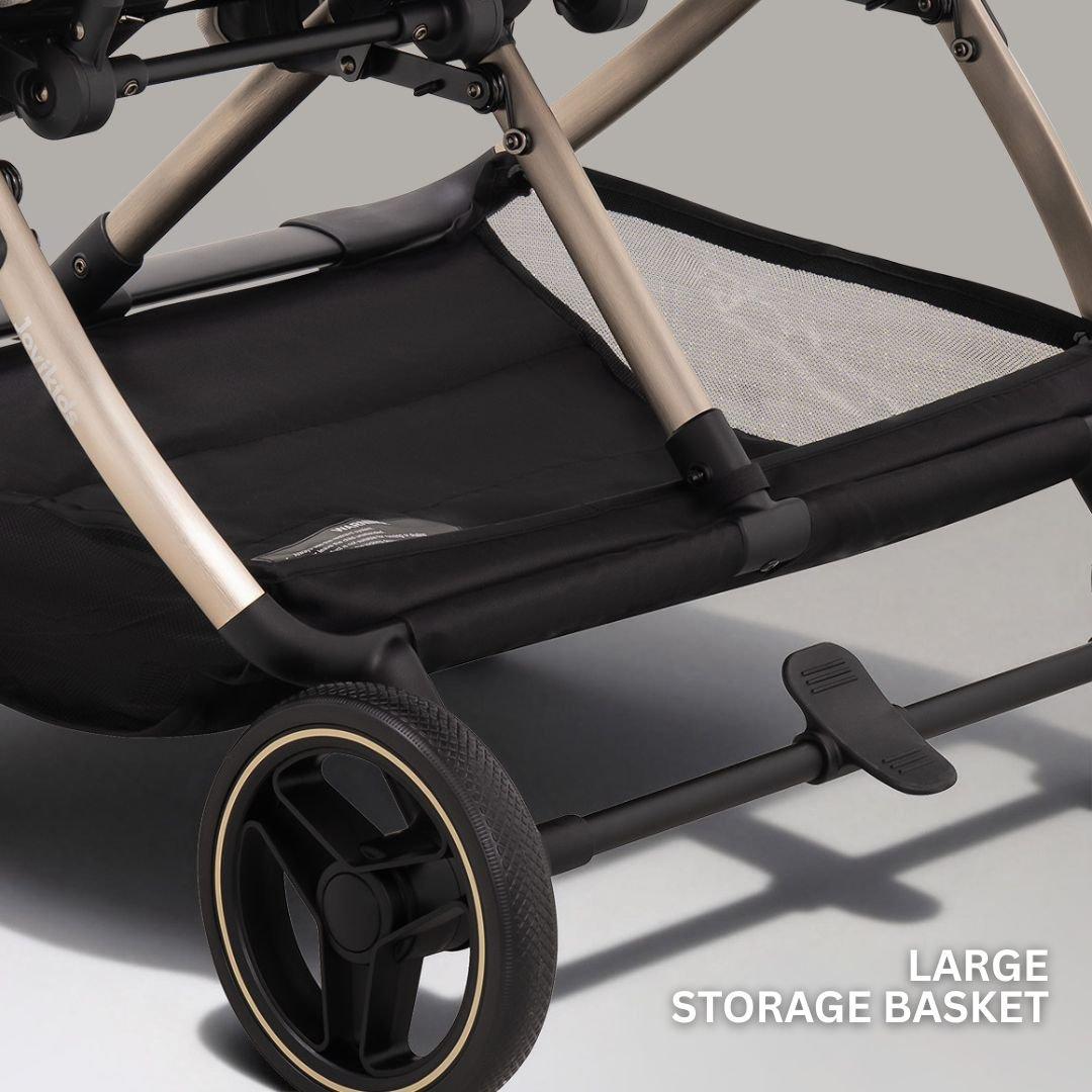 Dawn Beige - JoviKids - JoviKids Ayla Twin Stroller - Dawn Beige - 10