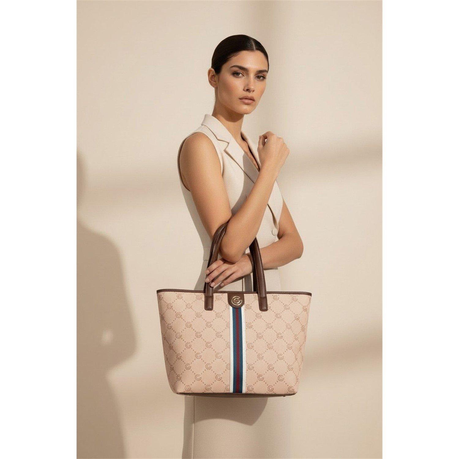 CREAM - GABRIELLA G BY GABRIELLA GUCCI - Women's Tiziana Faux Leather Tote Bag - 5