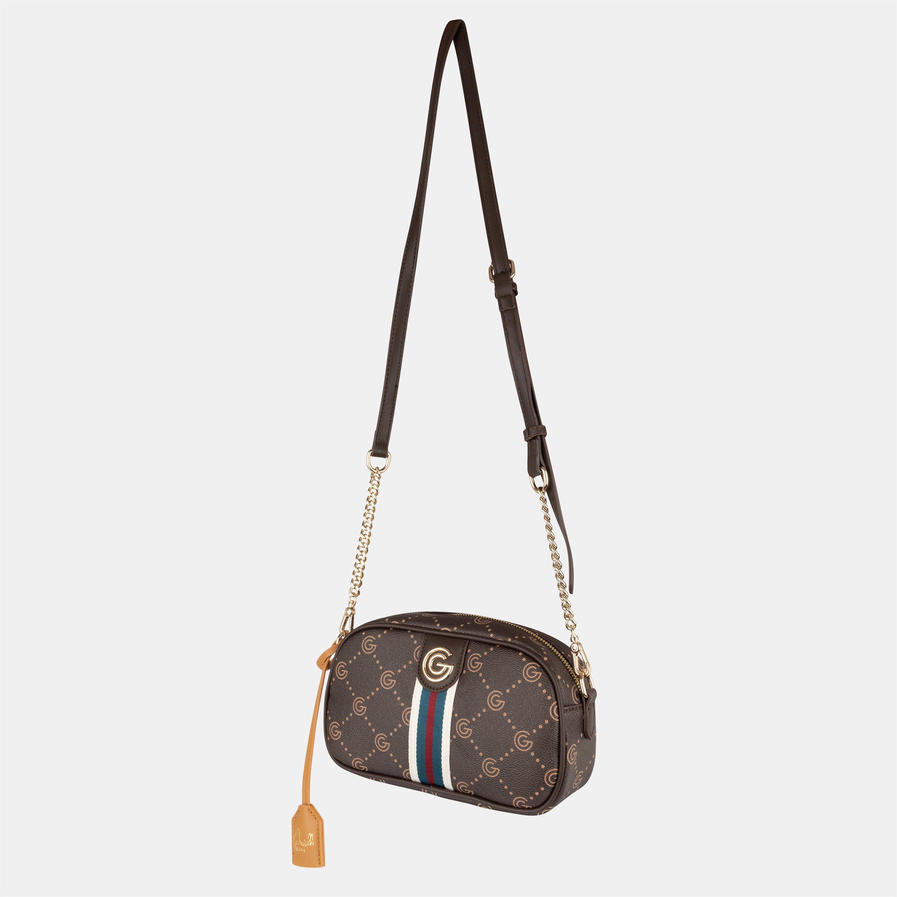 BROWN - GABRIELLA G BY GABRIELLA GUCCI - Women's Valencia Camera Faux Leather Crossbody Bag - 2