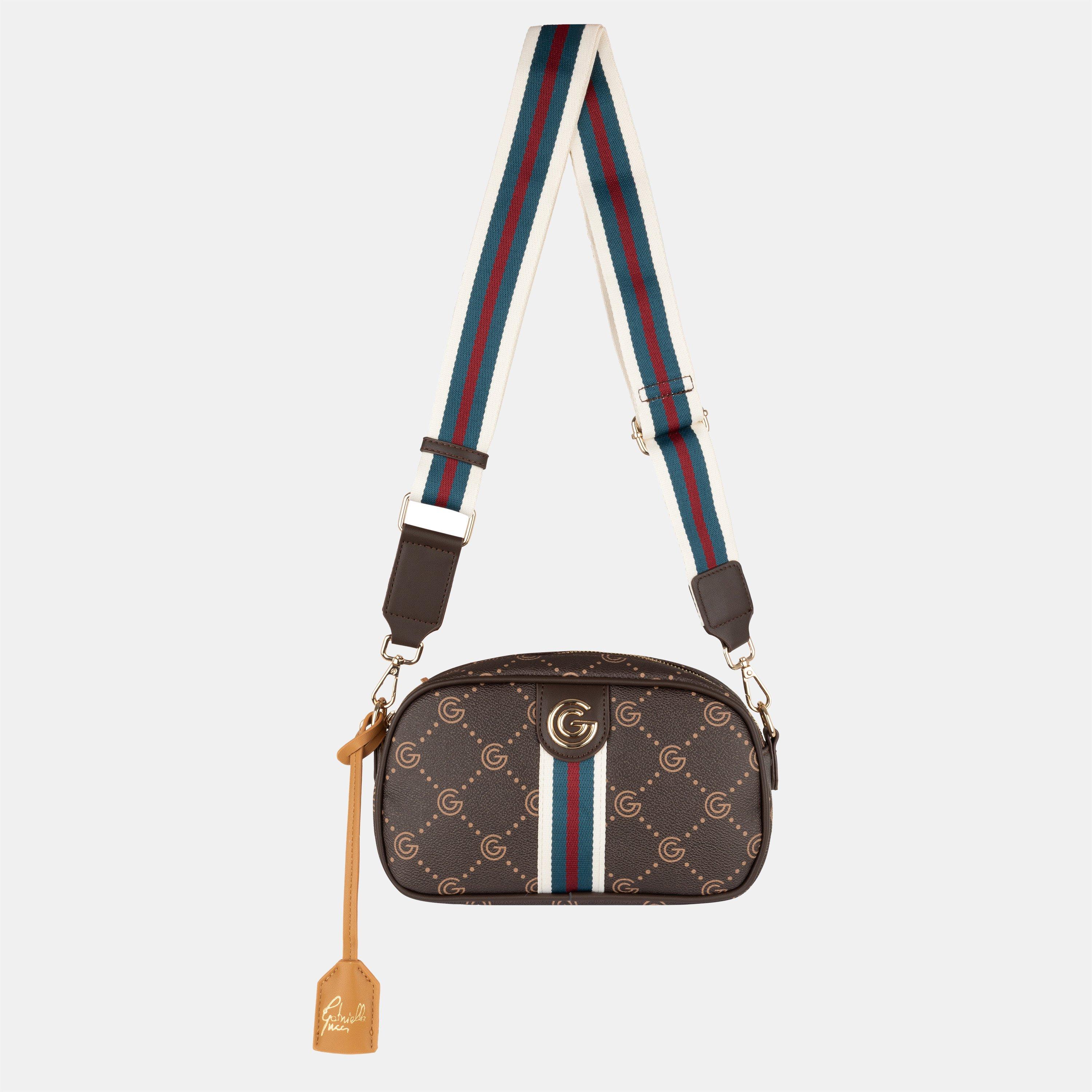 BROWN - GABRIELLA G BY GABRIELLA GUCCI - Women's Valencia Camera Faux Leather Crossbody Bag - 4
