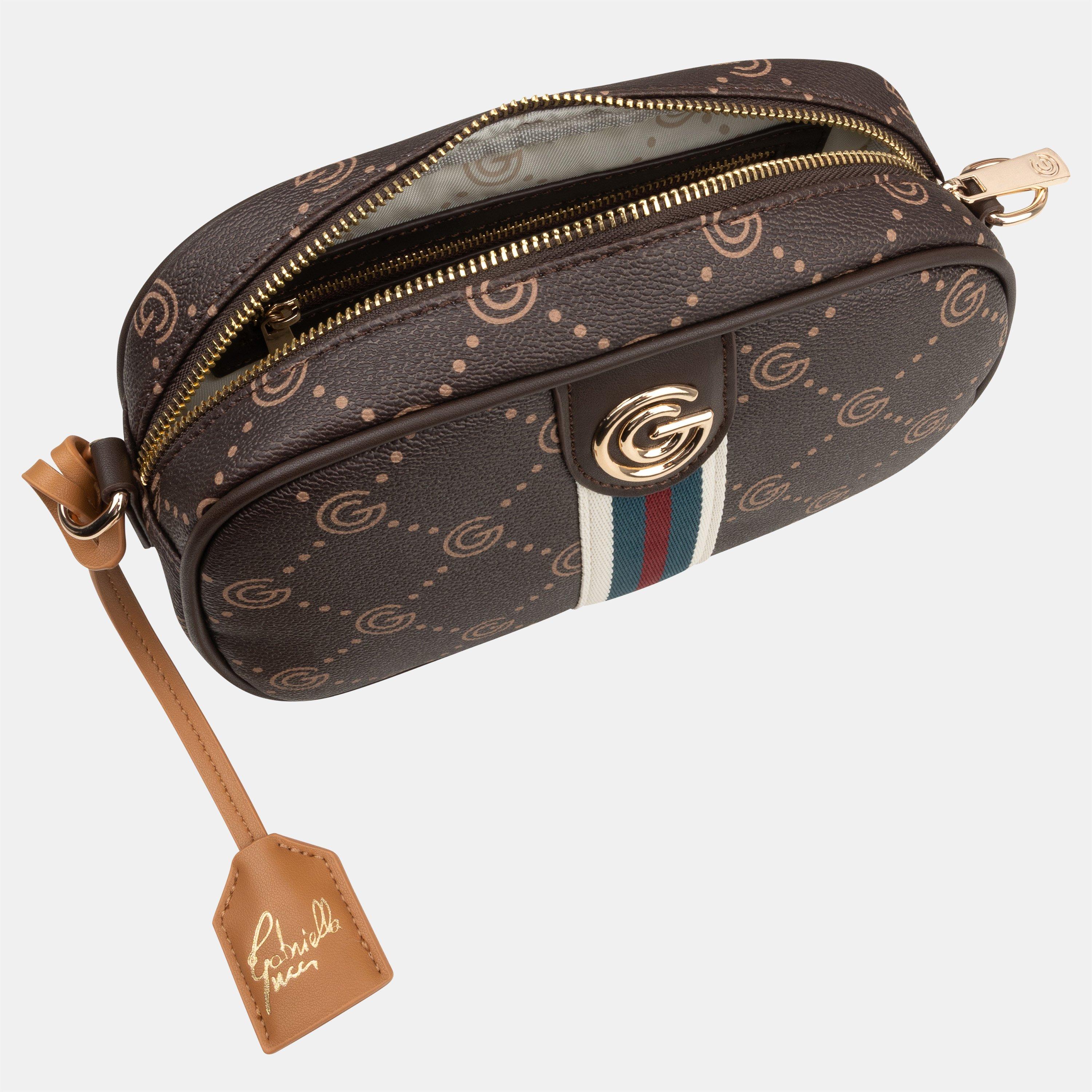 BROWN - GABRIELLA G BY GABRIELLA GUCCI - Women's Valencia Camera Faux Leather Crossbody Bag - 5