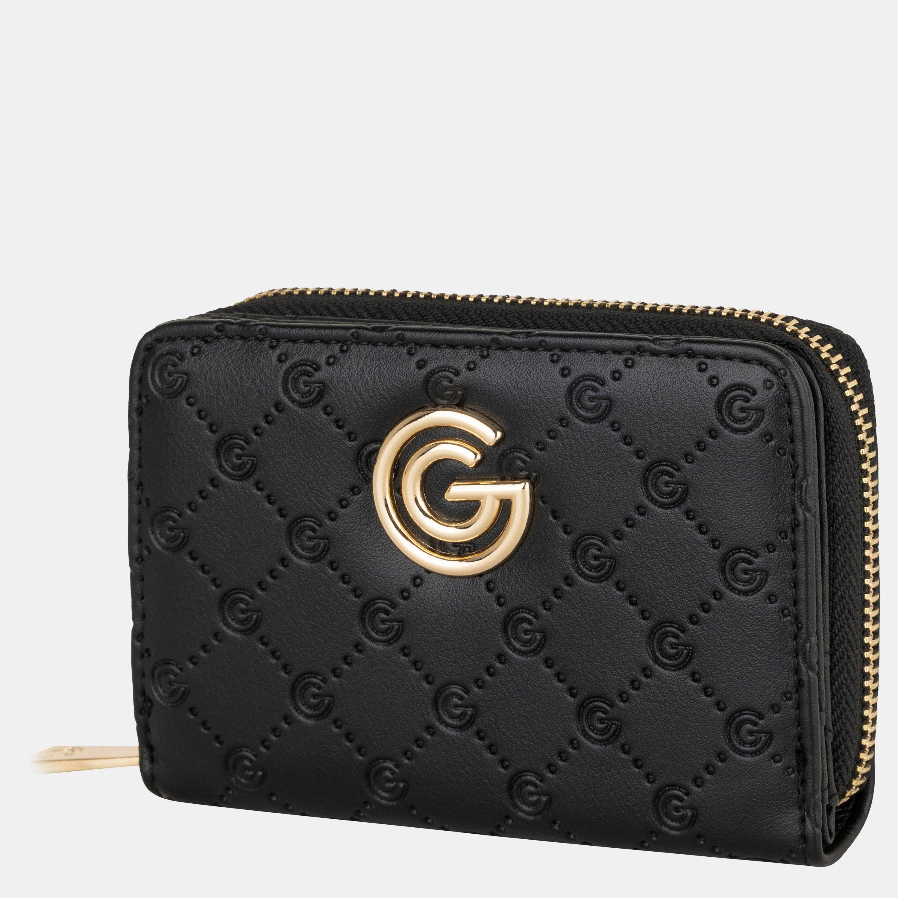 BLACK - GABRIELLA G BY GABRIELLA GUCCI - Women's Chiara Small Faux Leather Zip-Around Purse - 2