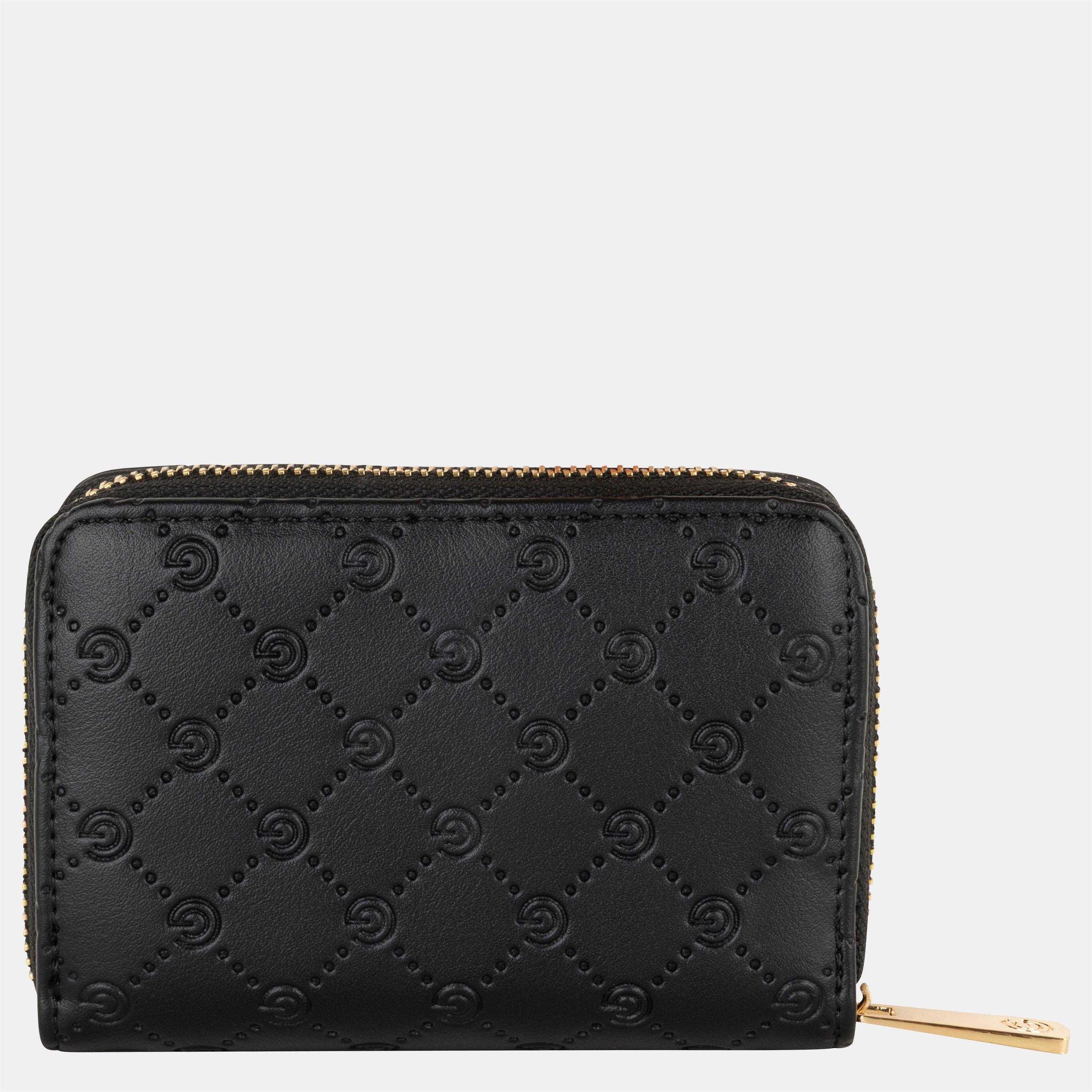 BLACK - GABRIELLA G BY GABRIELLA GUCCI - Women's Chiara Small Faux Leather Zip-Around Purse - 3