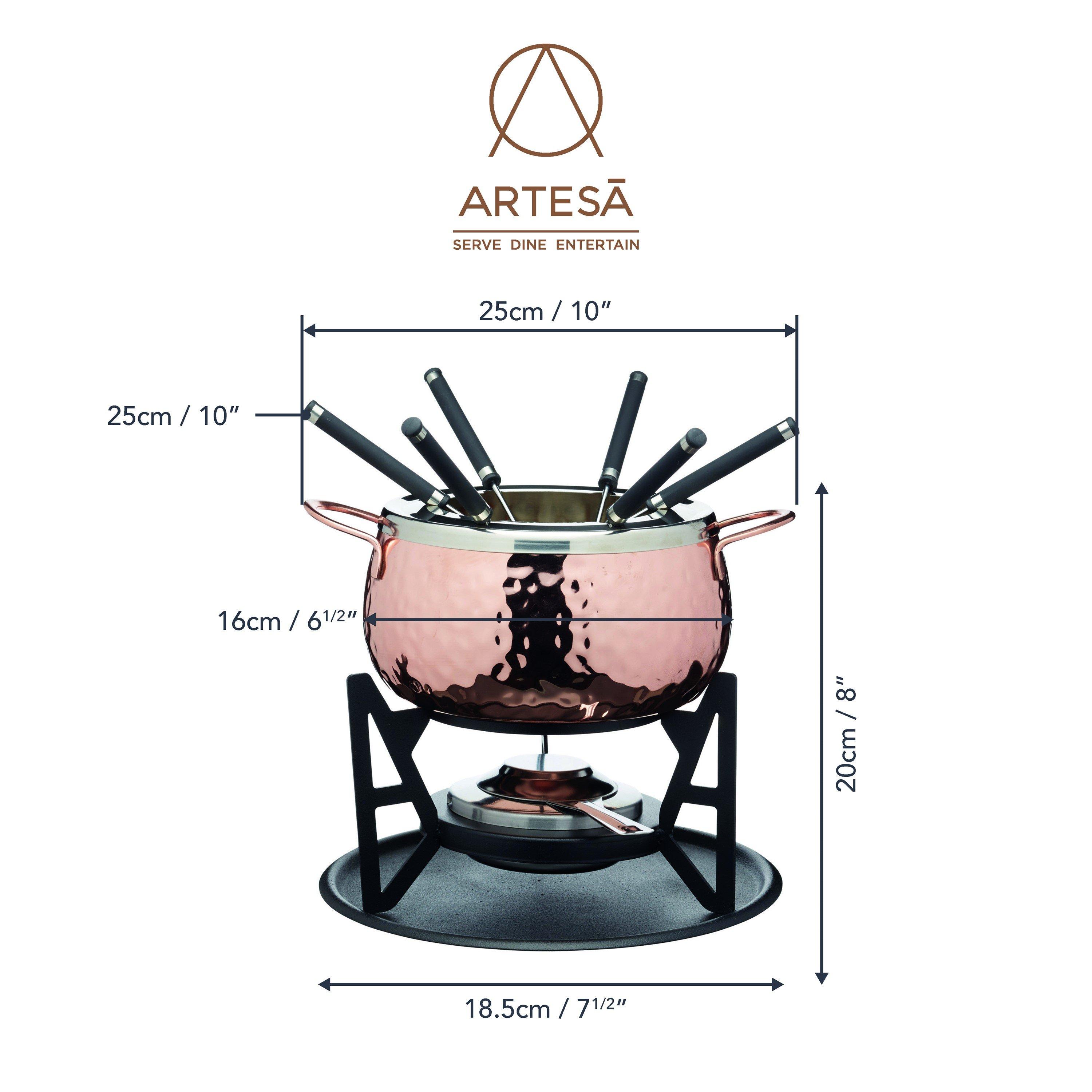Gold - Artesa - Artesa Hand Finished Copper Effect Fondue Set - 3