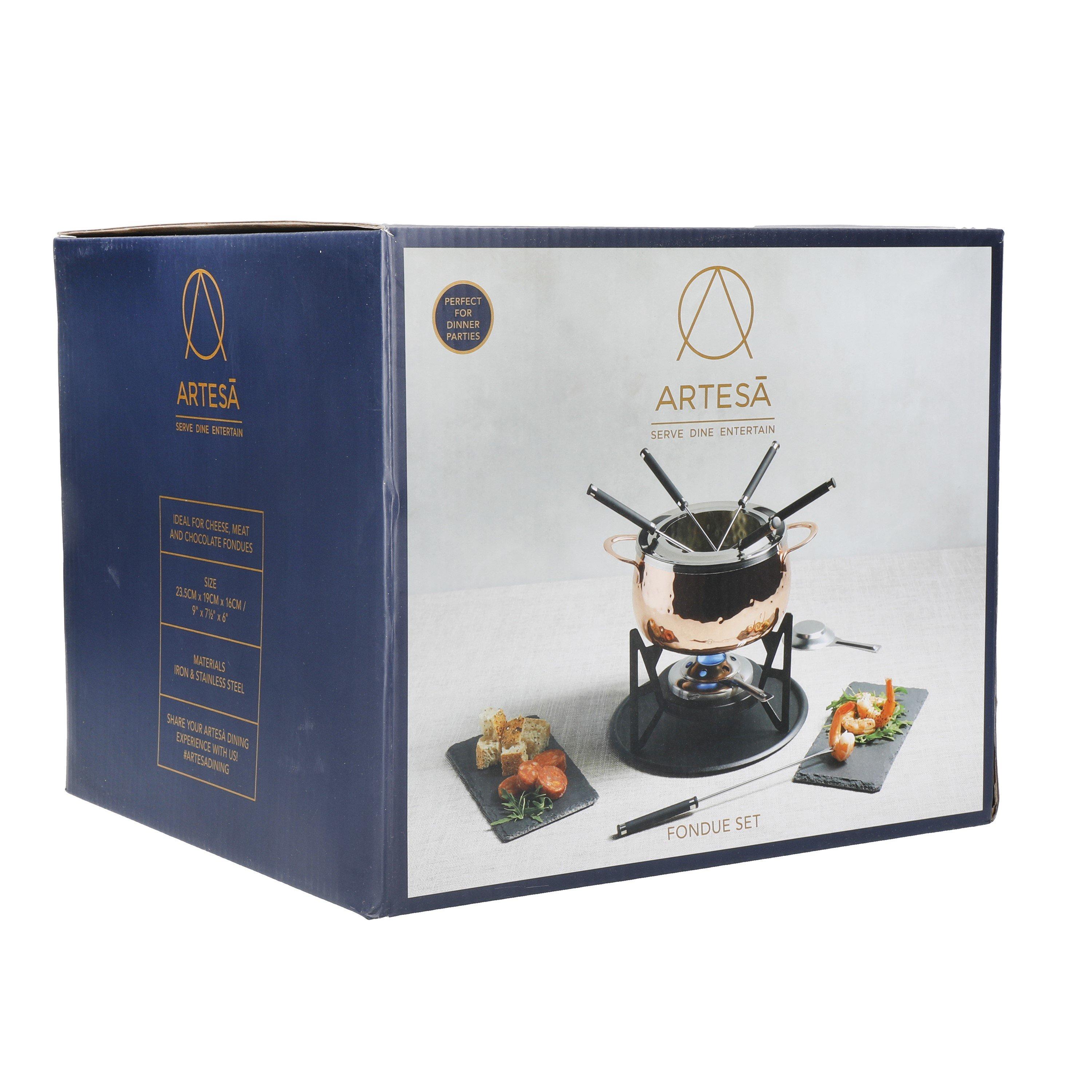 Gold - Artesa - Artesa Hand Finished Copper Effect Fondue Set - 5