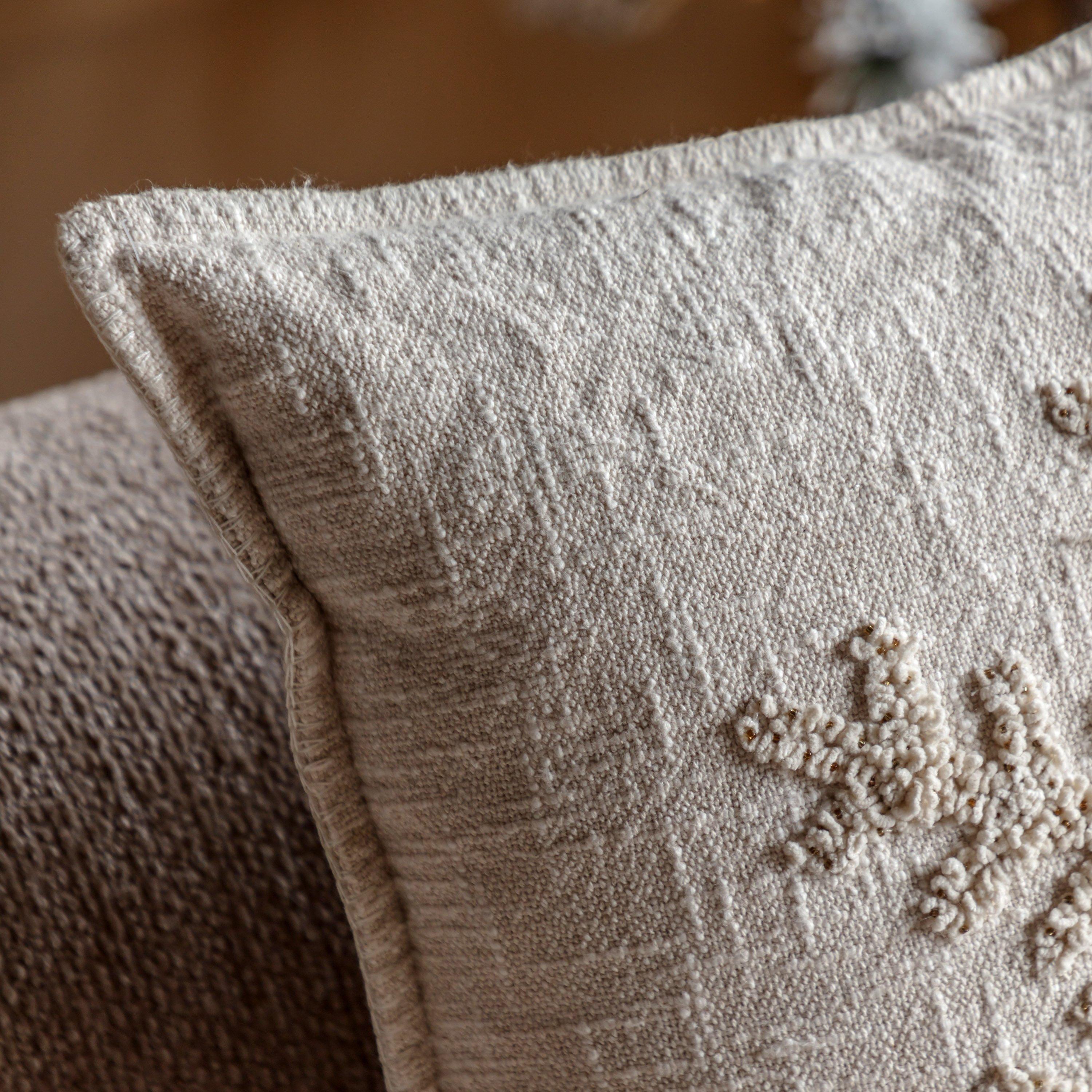 Deco Luxe - Gallery - Deco Luxe Embroidered Snowflake Cotton Scatter Cushion 45 cm - 2