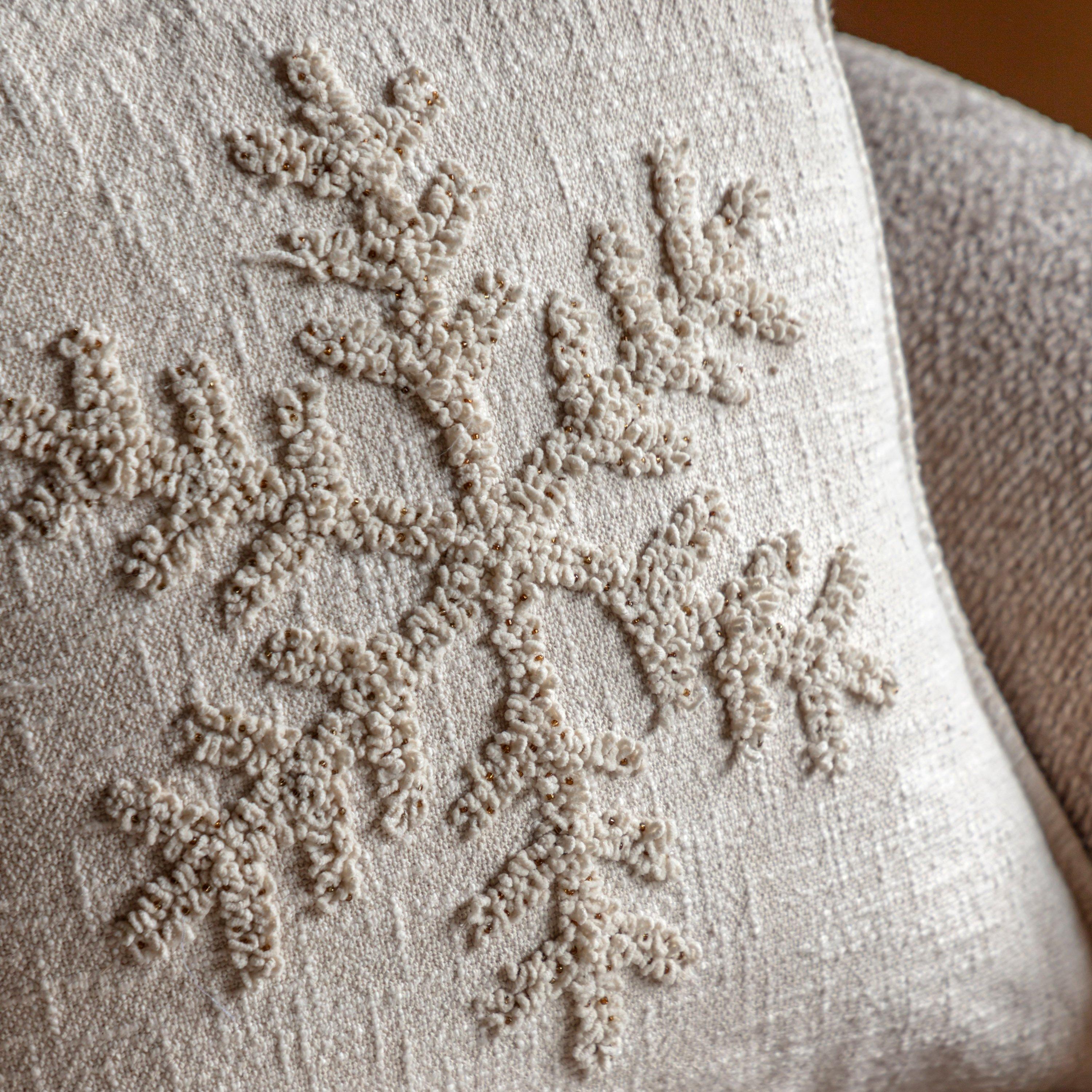 Deco Luxe - Gallery - Deco Luxe Embroidered Snowflake Cotton Scatter Cushion 45 cm - 3